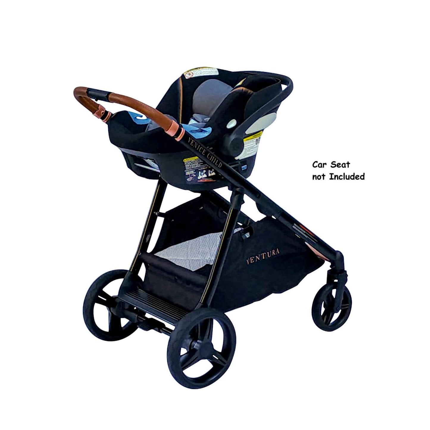 Venice Child Ventura Single to Double Stroller & Bassinet | Midnight