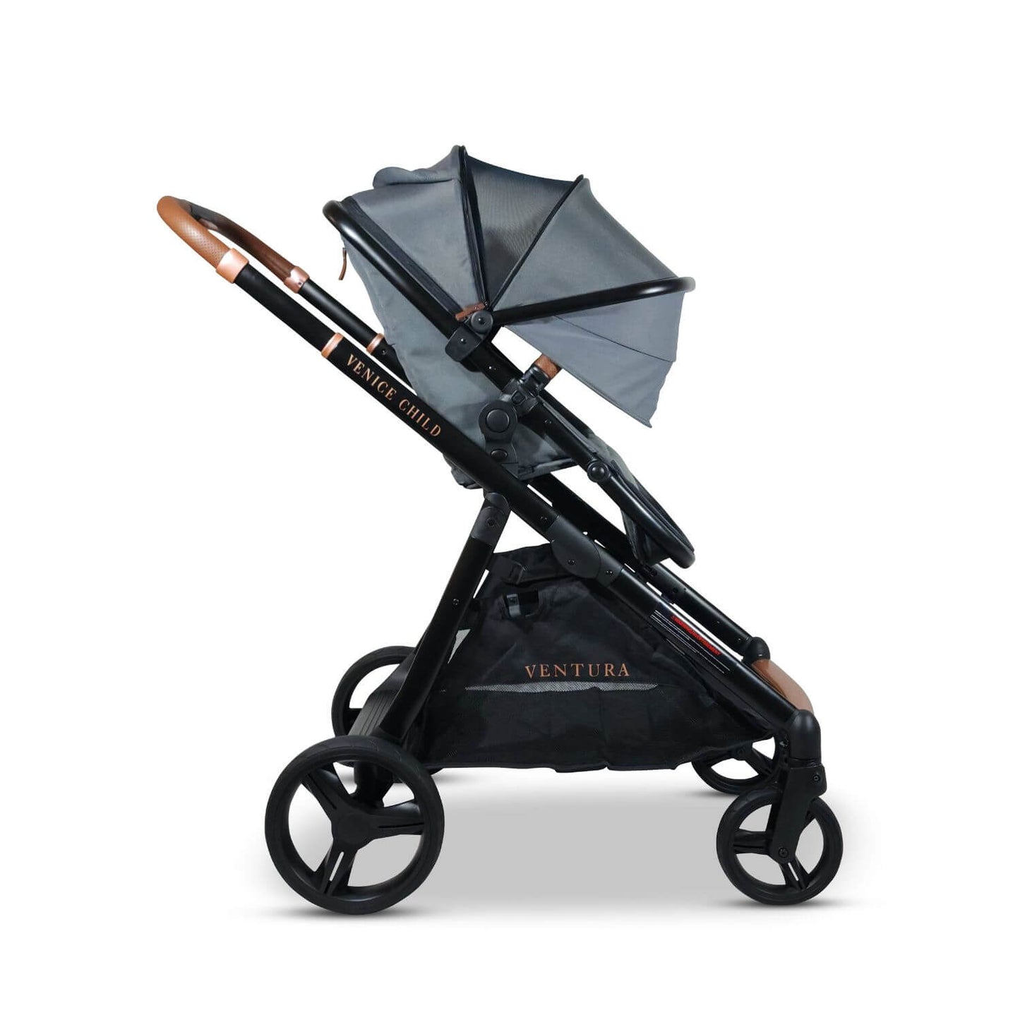 Venice Child Ventura Single to Double Stroller & Bassinet | Shadow