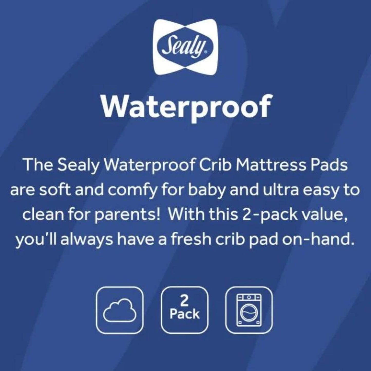 Sealy Waterproof, 2 pack, Crib Mattress Pad - Product Detail