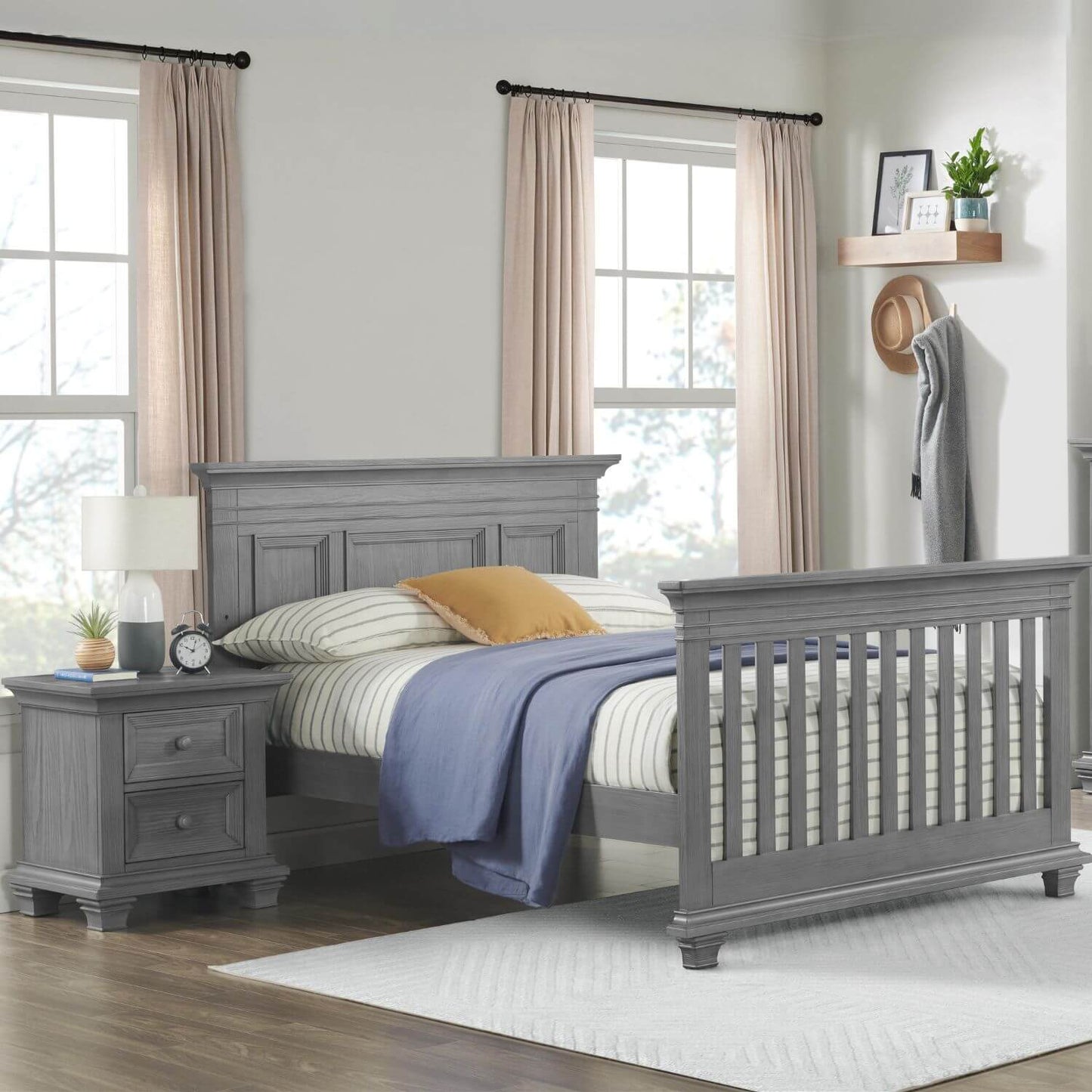 Oxford Baby Weston 2 Drawer Nightstand Dusk Gray