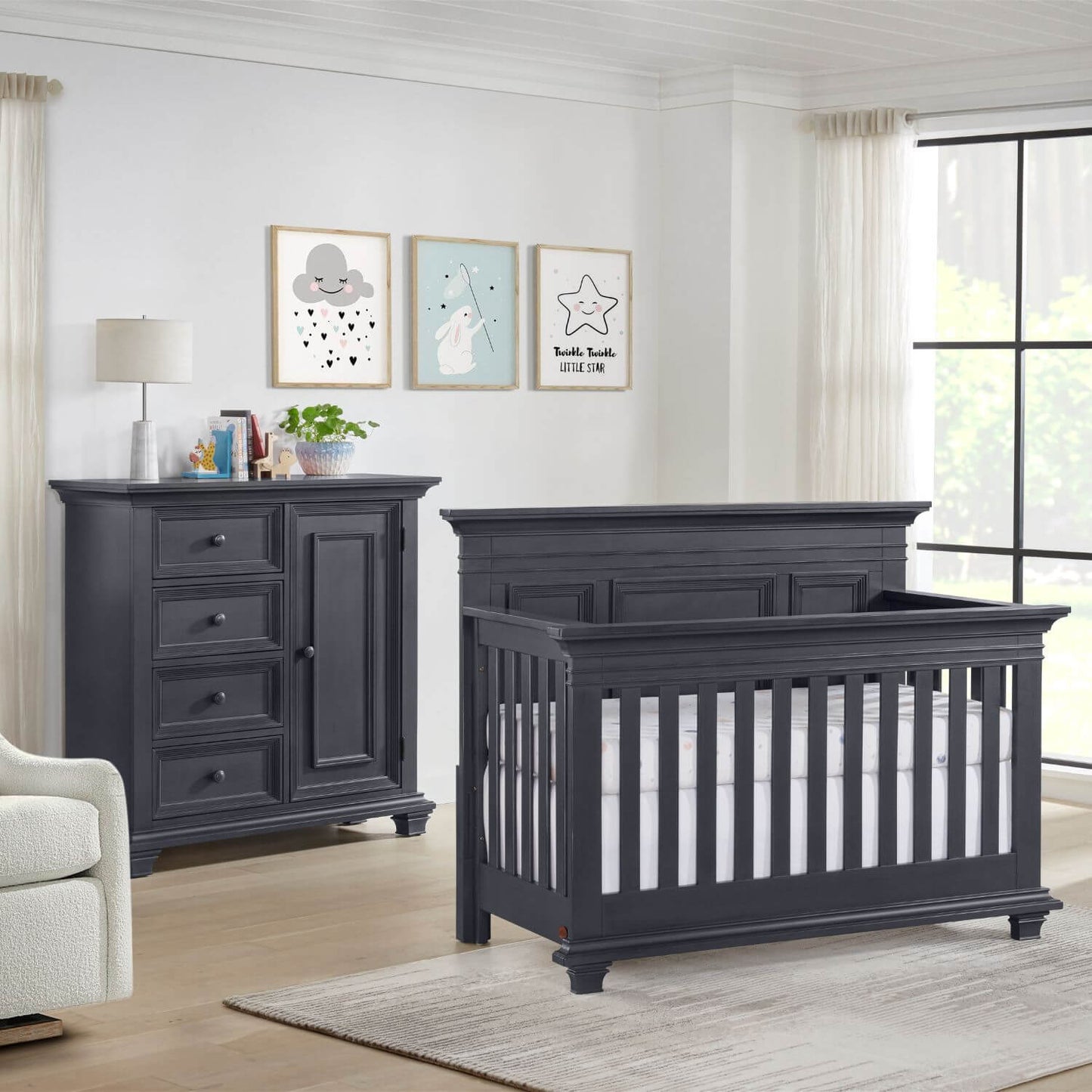 Oxford Baby Weston 4 Drawer Chifferobe Midnight Slate