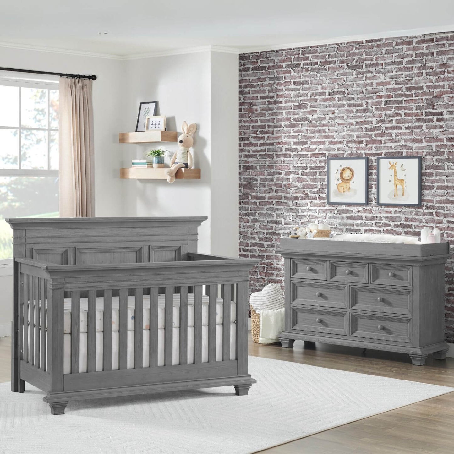 Oxford Baby Weston 7 Drawer Dresser Dusk Gray