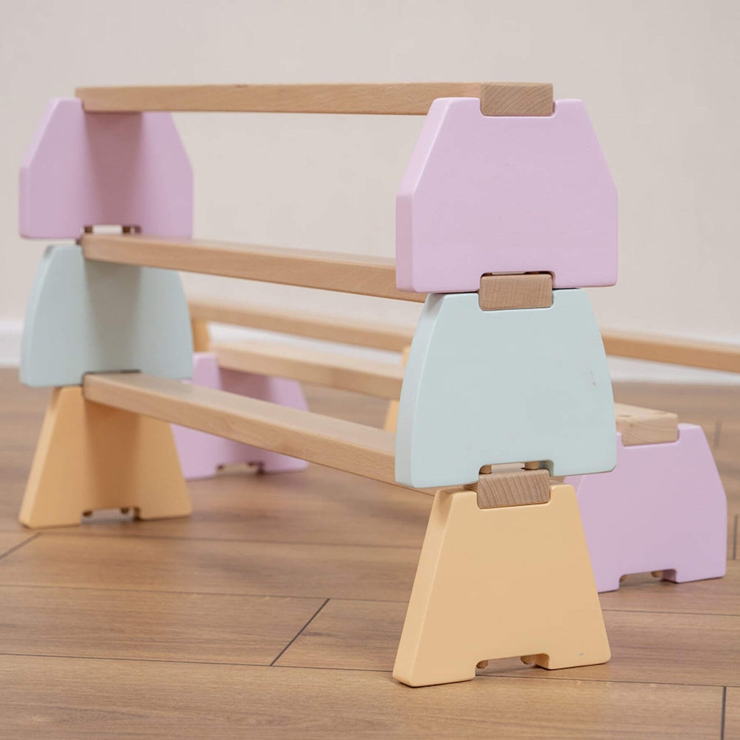 Wood and Hearts Balance Beam Set