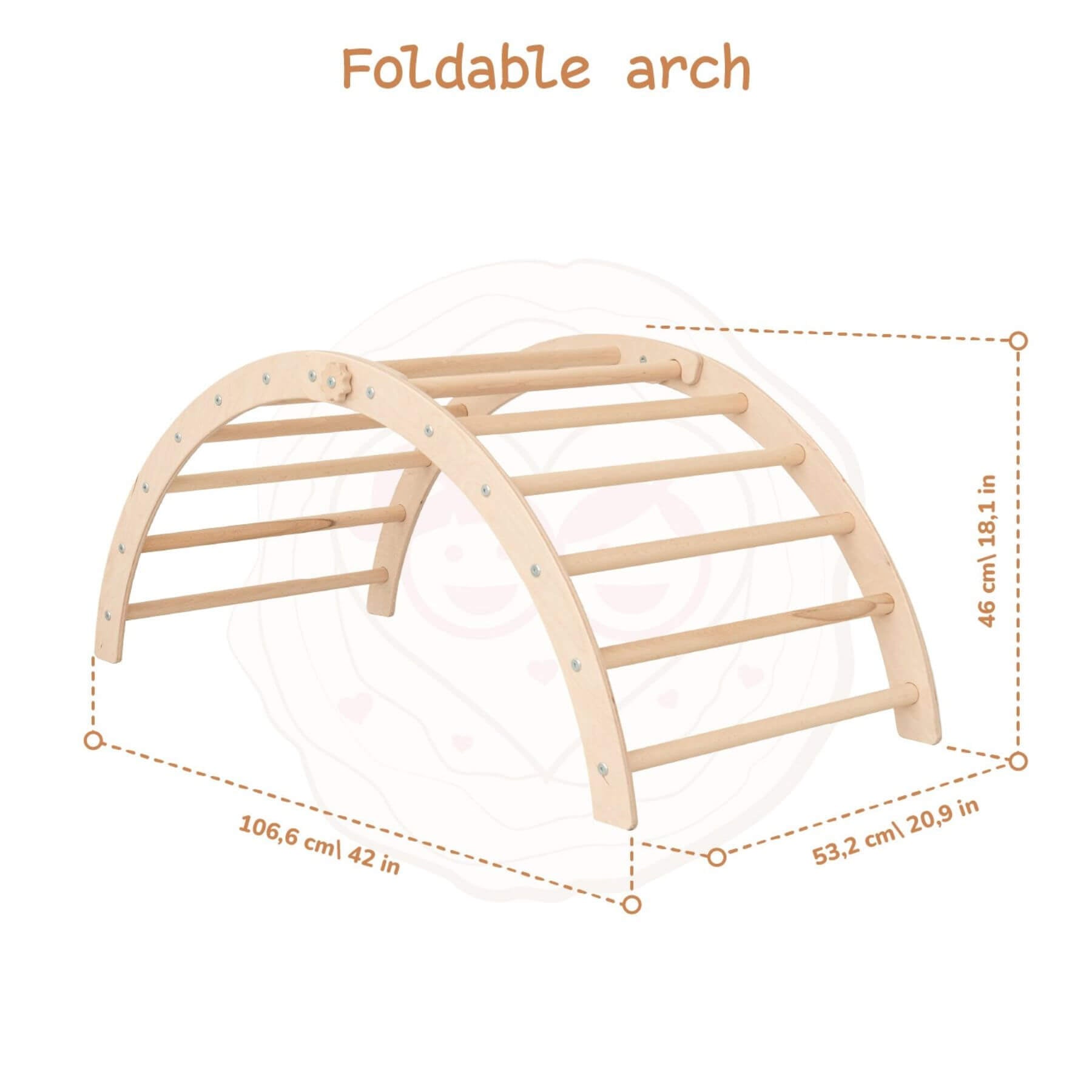Wood and Hearts Foldable Arch