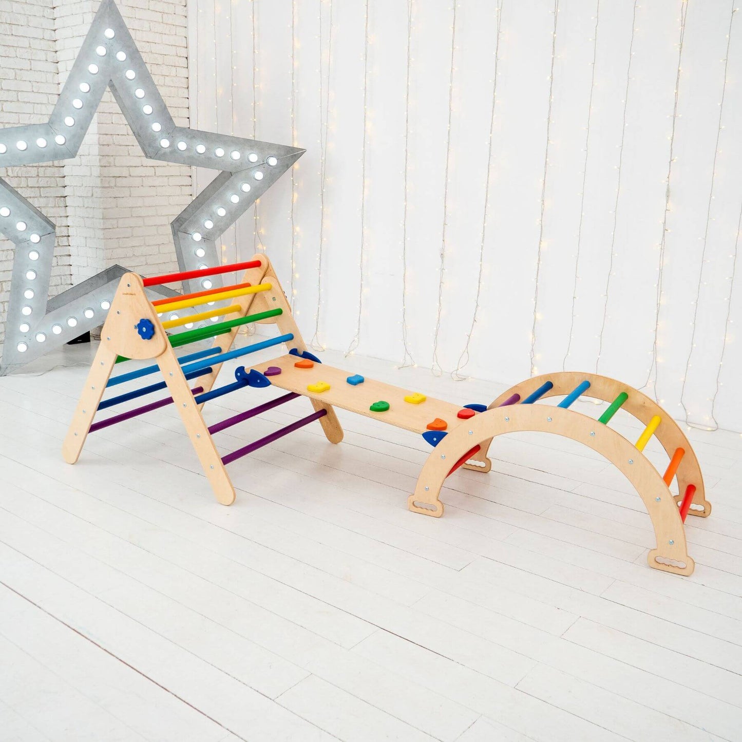 Wood and Hearts Montessori Climbing Set of 3