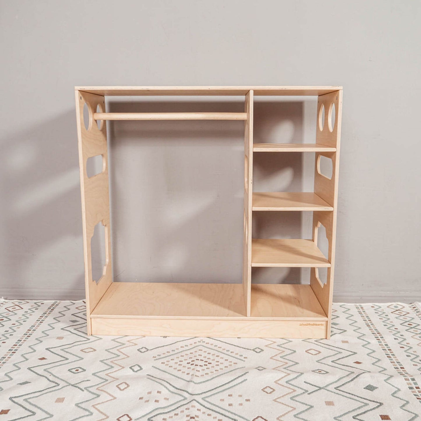 Wood and Hearts Montessori Closet