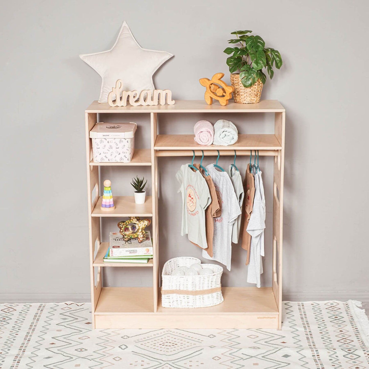 Wood and Hearts Montessori Closet Champion Plus