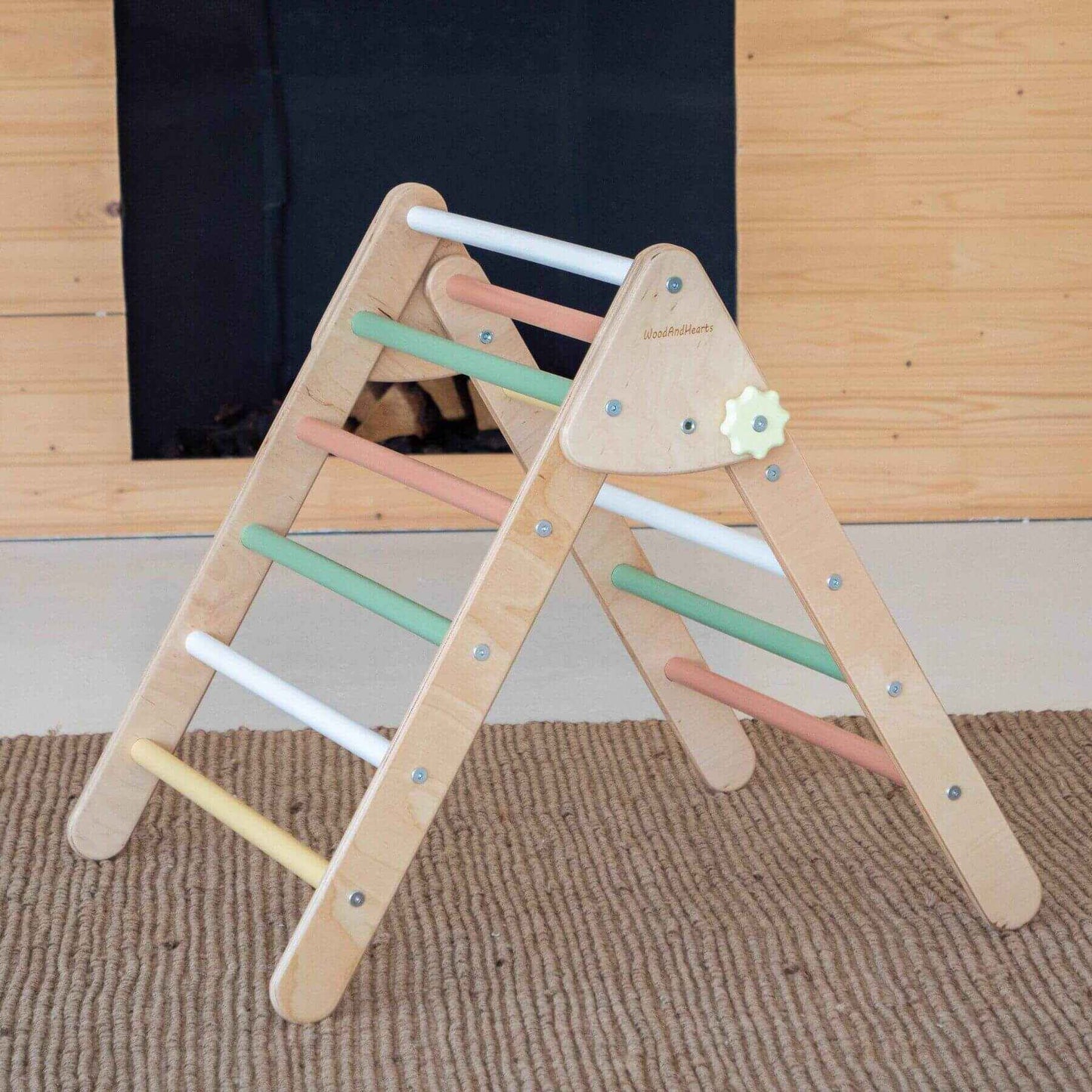 Wood and Hearts Montessori Foldable Triangle Morning Light
