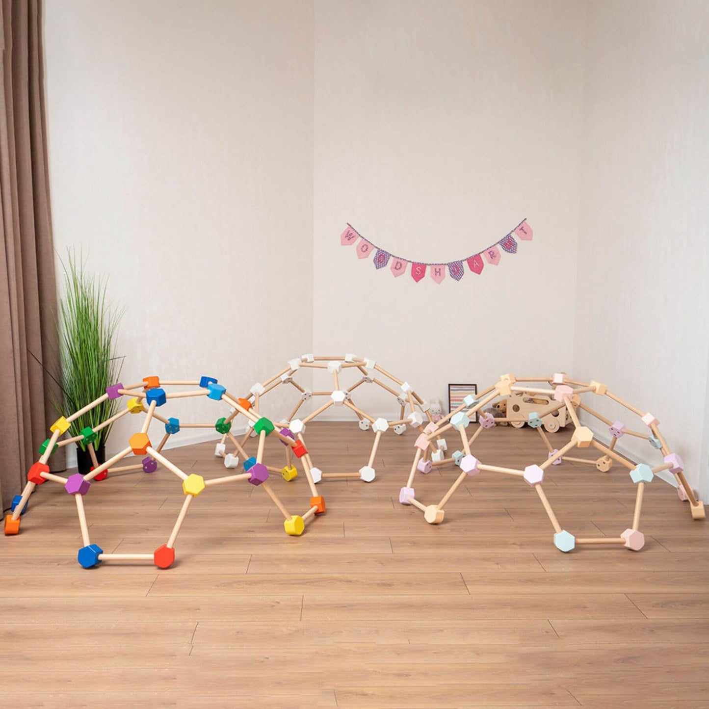 Wood and Hearts Wooden Climbing Domes
