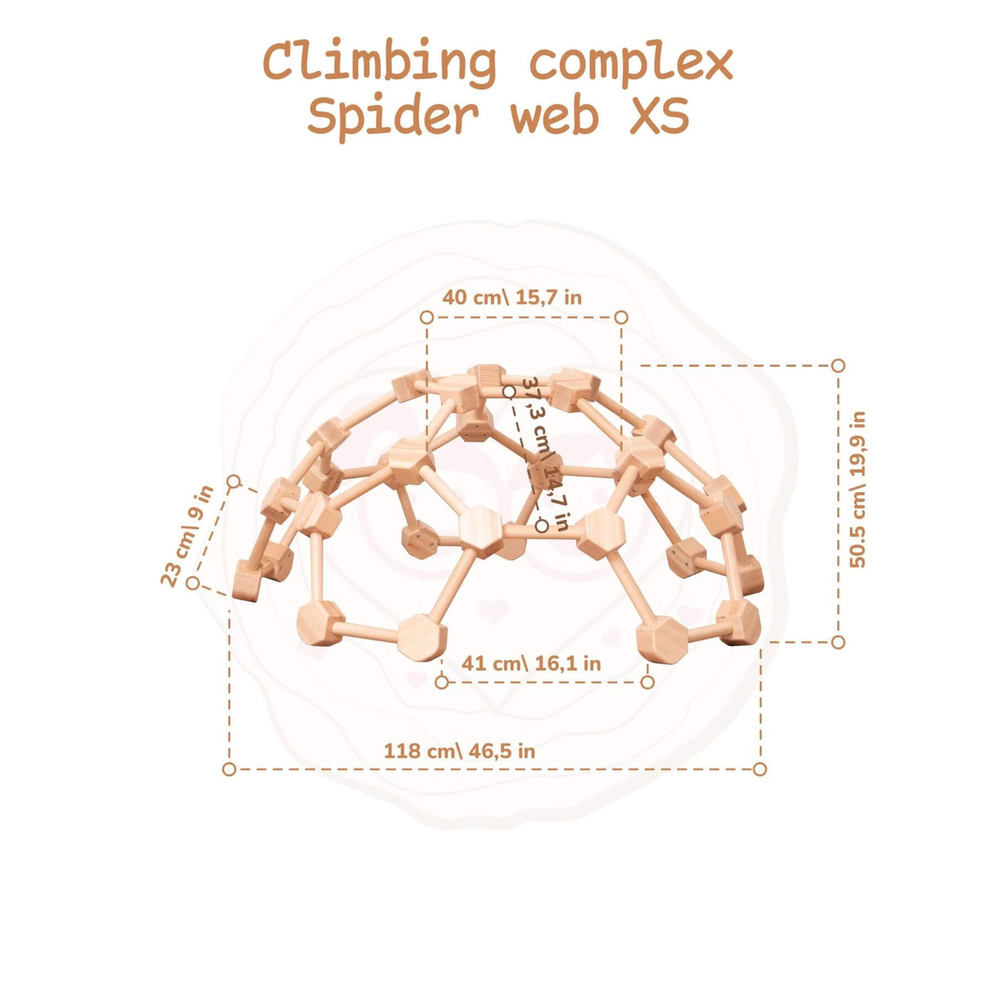 Wood and Hearts Wooden Climbing Dome XS