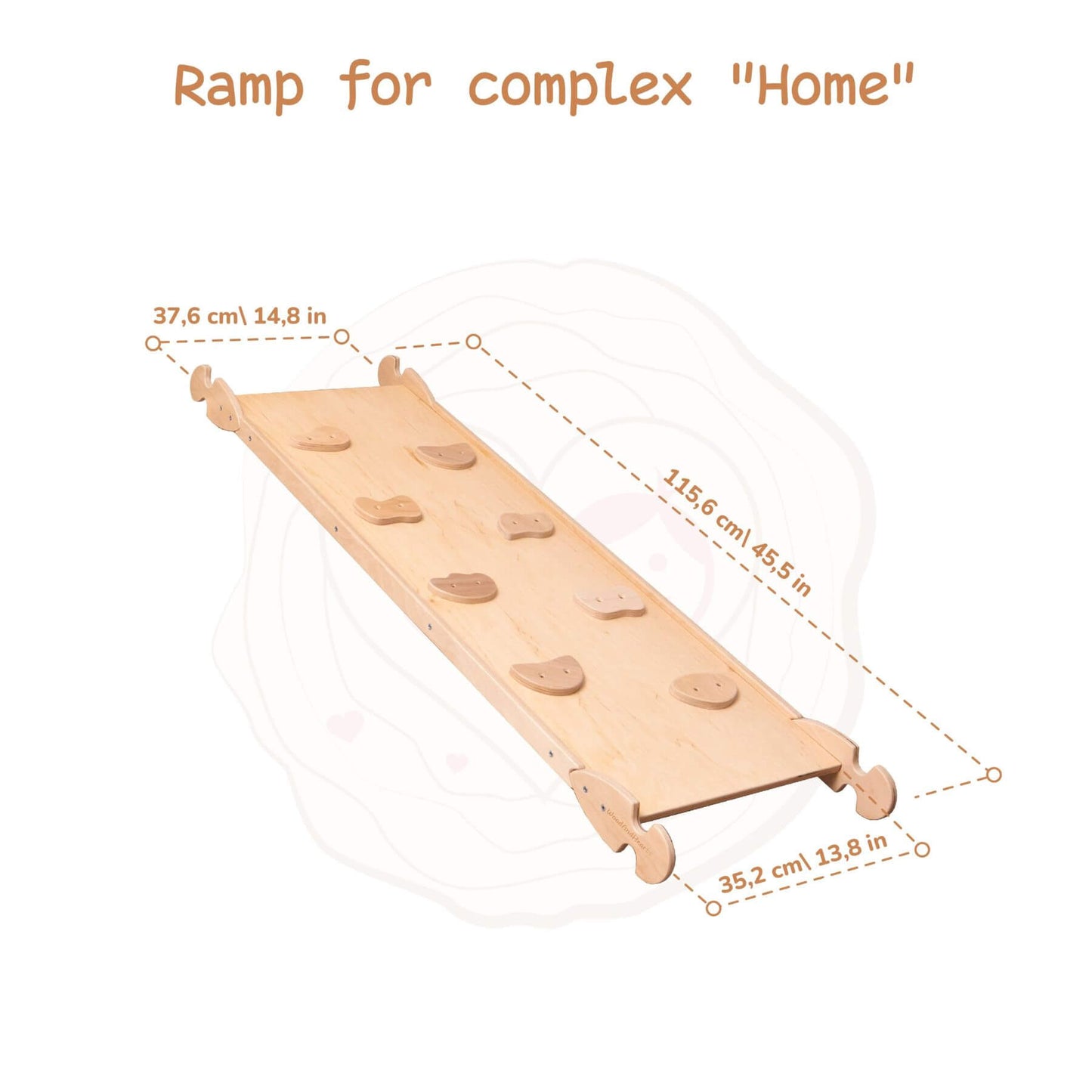 Wood and Hearts Ramp Natural