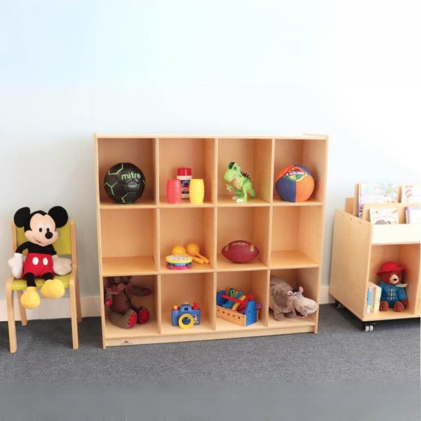 Whitney Brothers 12 Cubby Backpack Storage Cabinet - Lifestyle