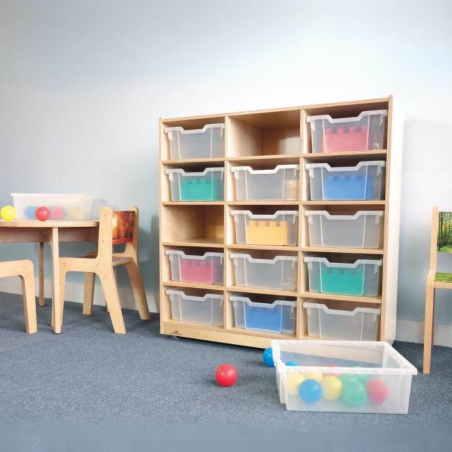 Whitney Brothers 15 Tray Mobile Storage Cabinet - Lifestyle