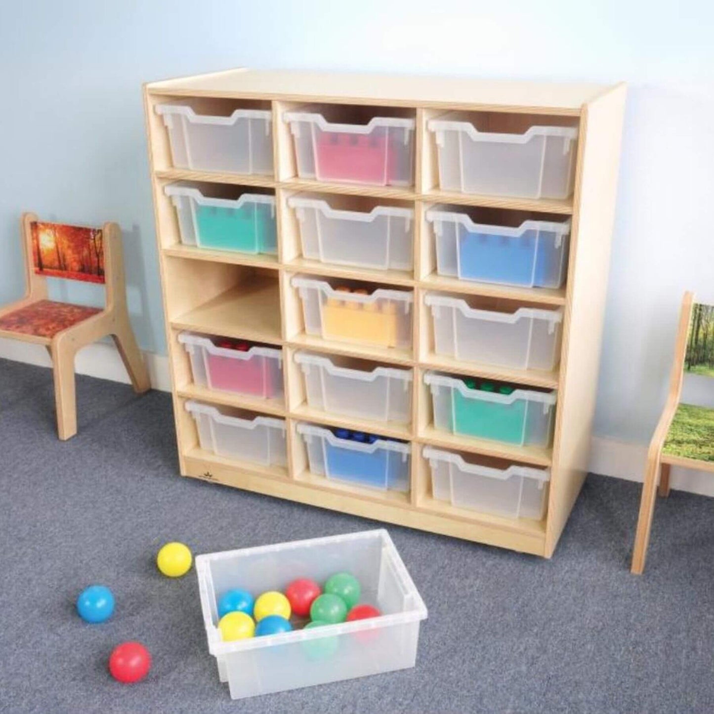 Whitney Brothers 15 Tray Mobile Storage Cabinet - Lifestyle