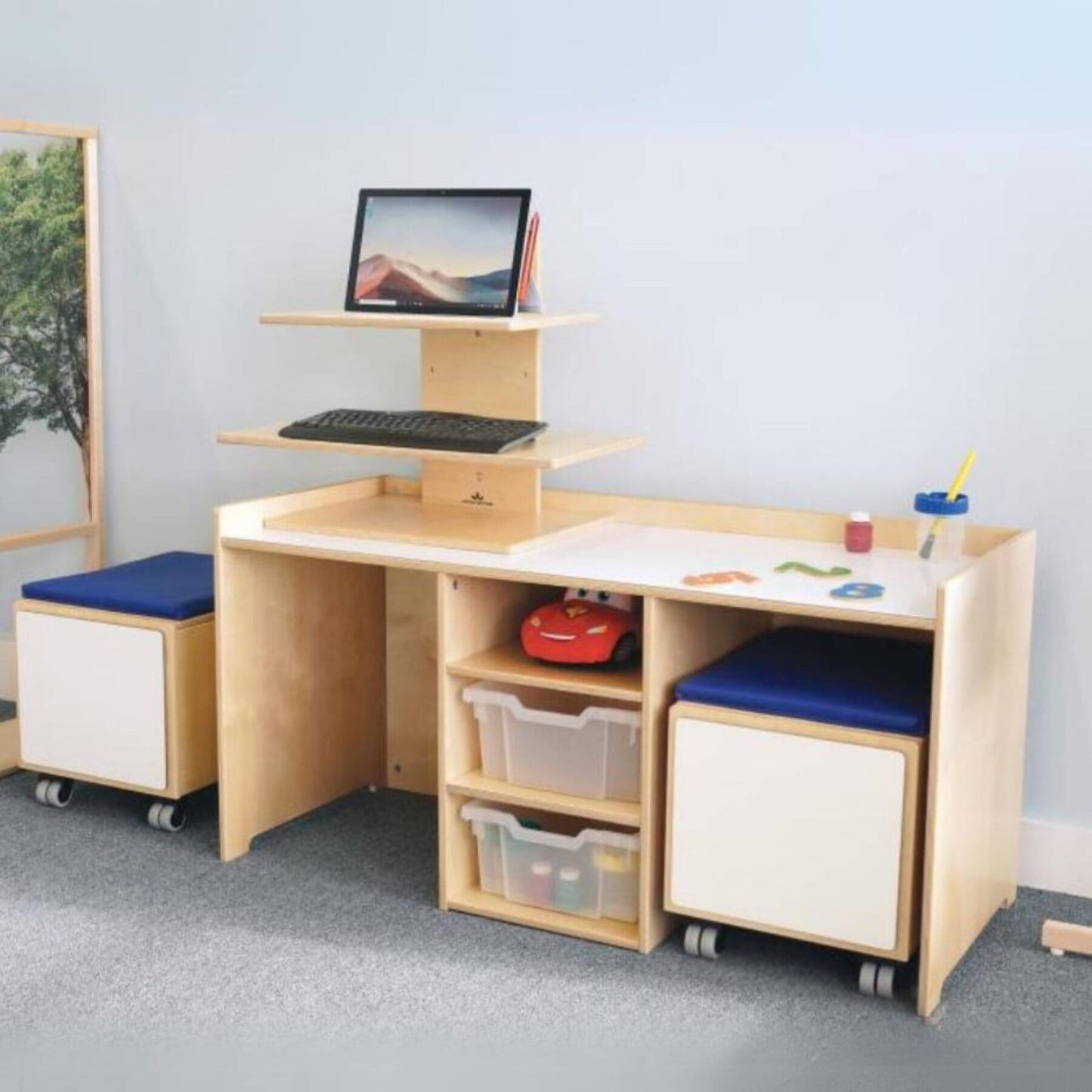 Whitney Brothers STEM Activity Desk And Mobile Bin Set