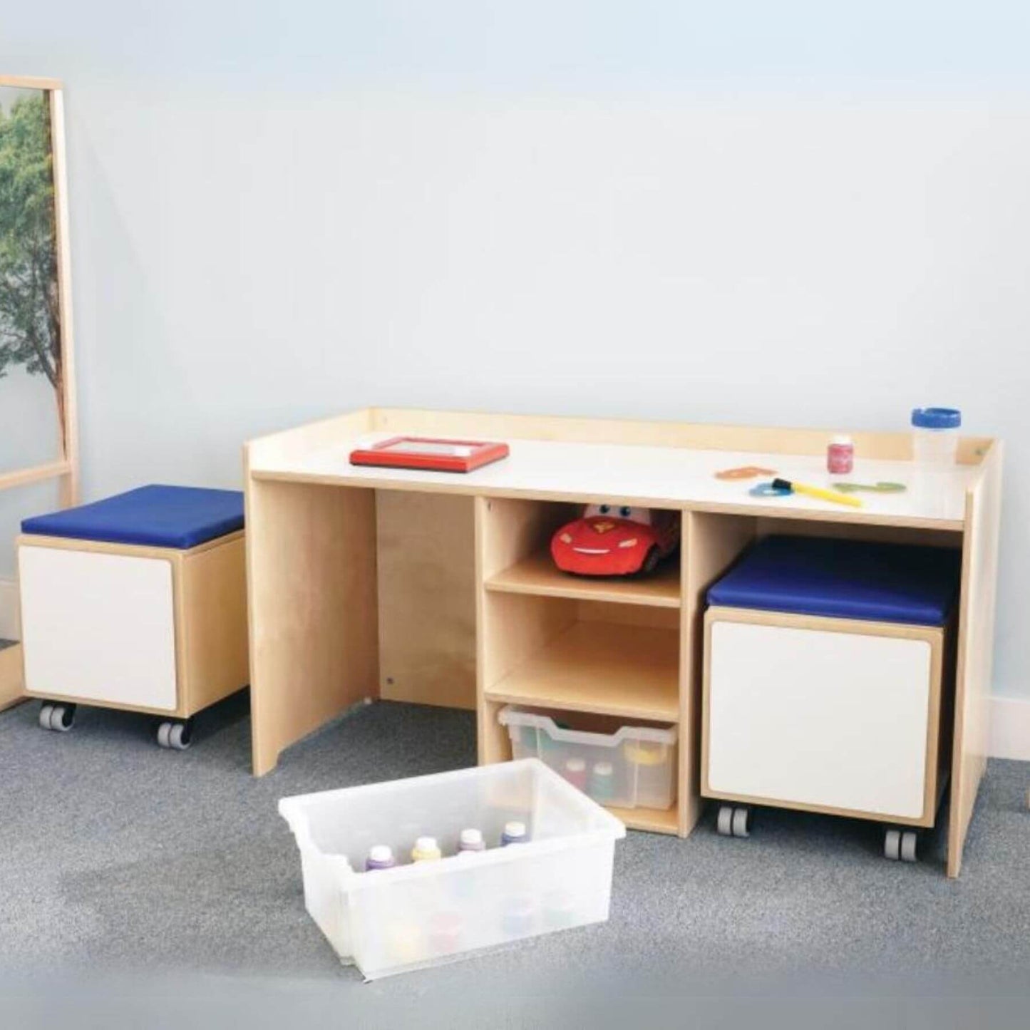 Whitney Brothers STEM Activity Desk And Mobile Bin Set