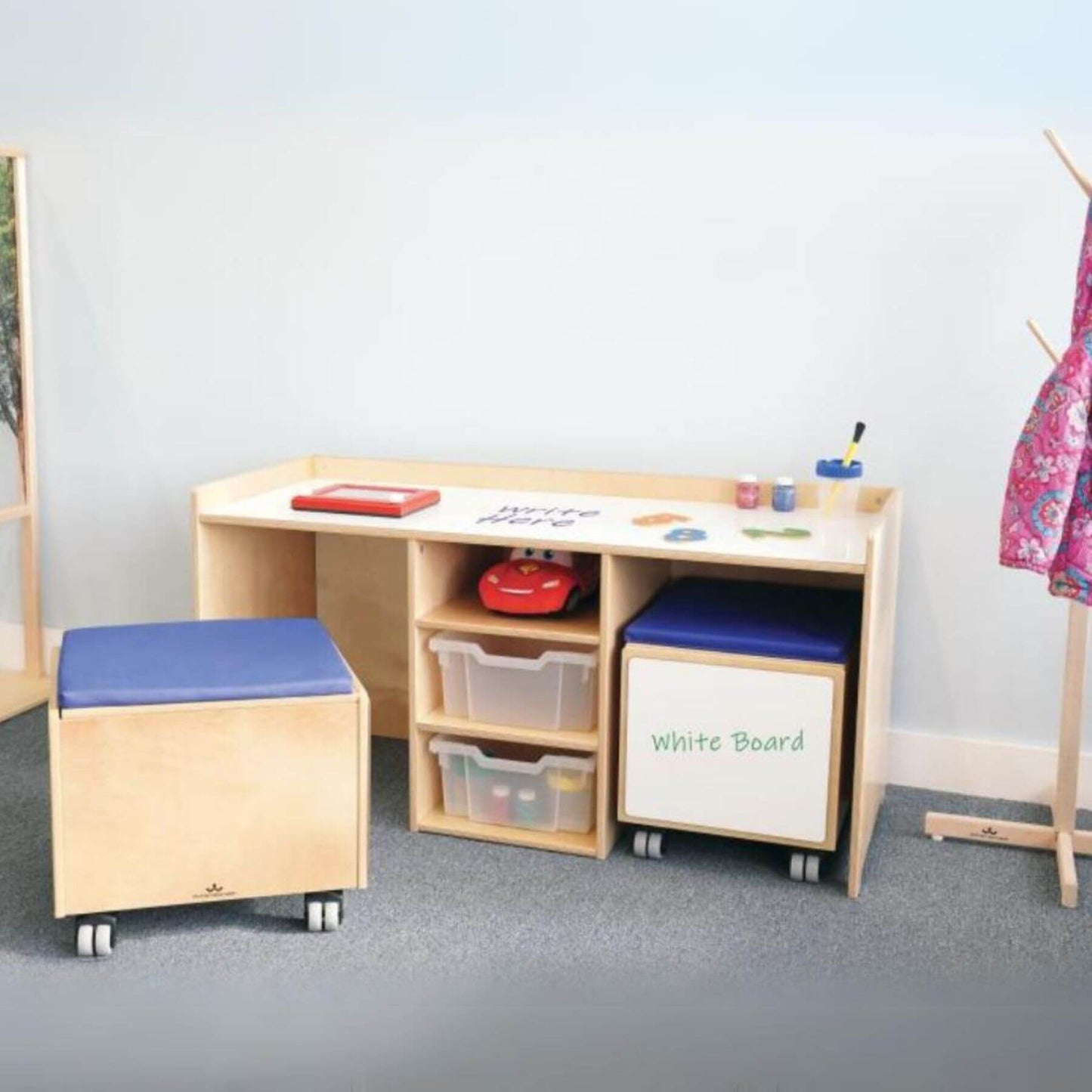 Whitney Brothers STEM Activity Desk And Mobile Bin Set
