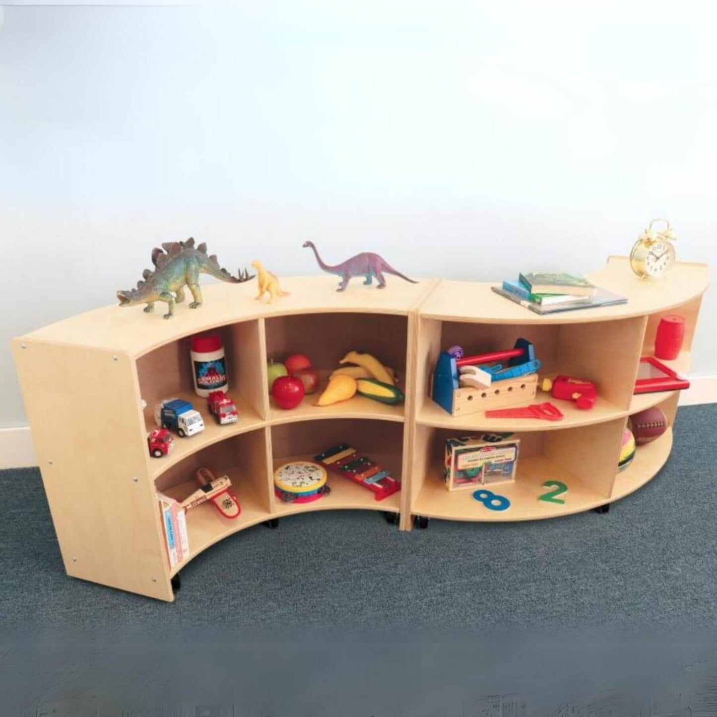 Whitney Brothers Curve Out Mobile Storage Cabinet - Lifestyle