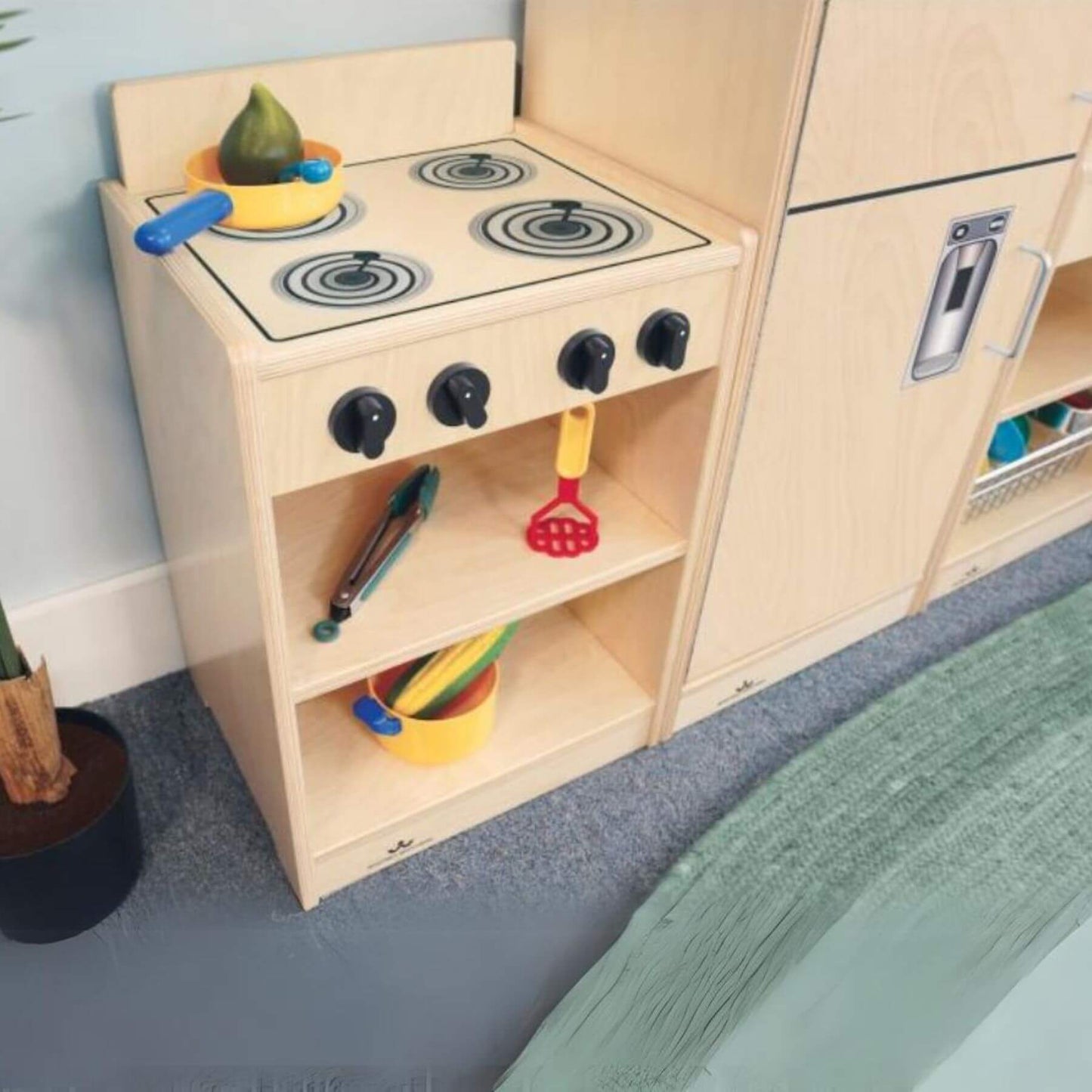 Whitney Brothers Let's Play Toddler Stove, Natural
