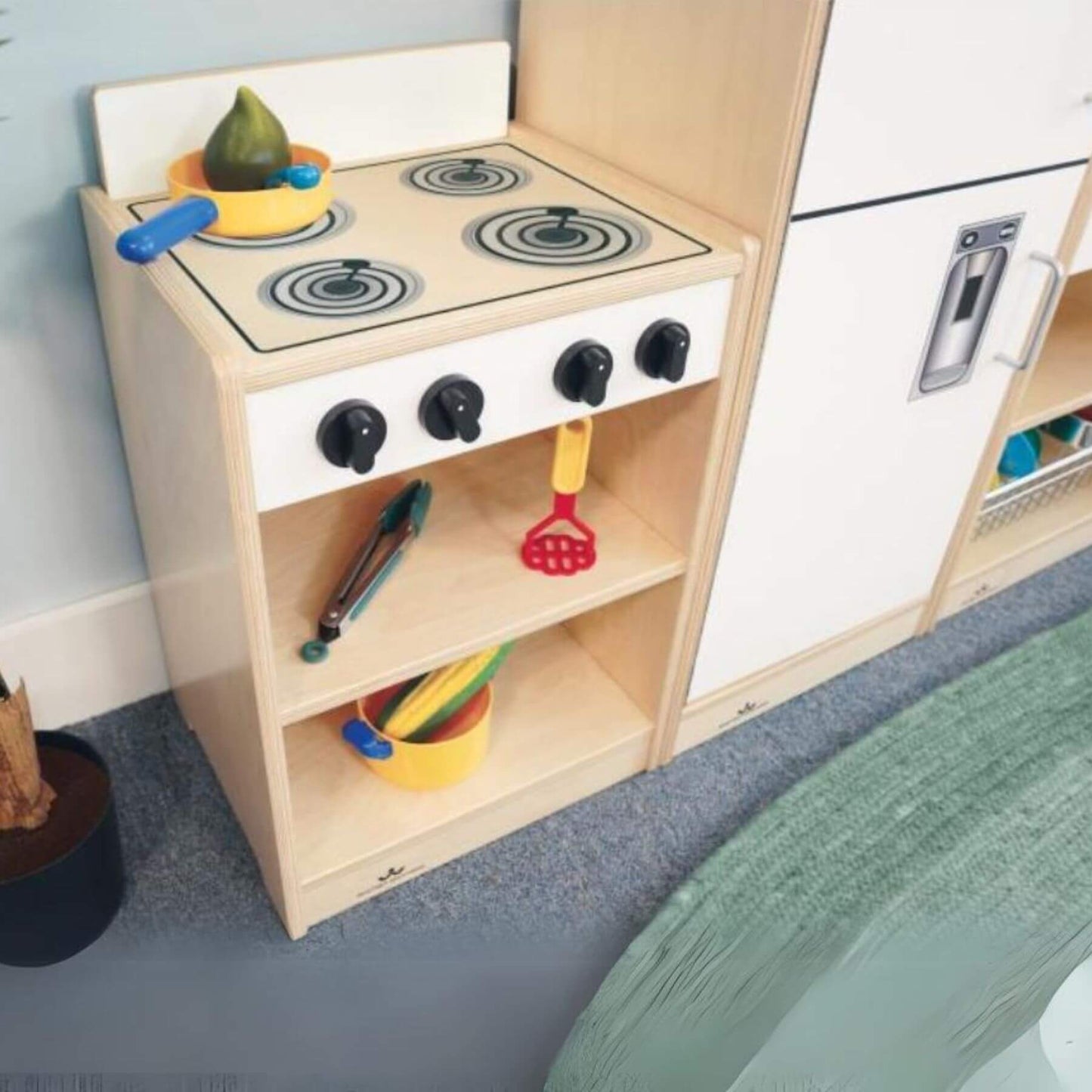 Whitney Brothers Let's Play Toddler Stove White - Lifestyle