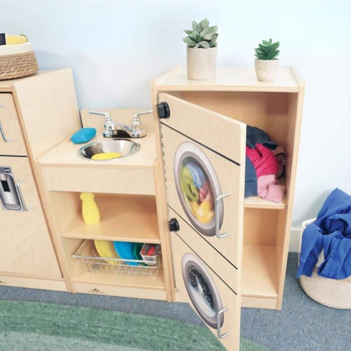 Whitney Brothers Let's Play Toddler Washer/Dryer Natural - Lifestyle