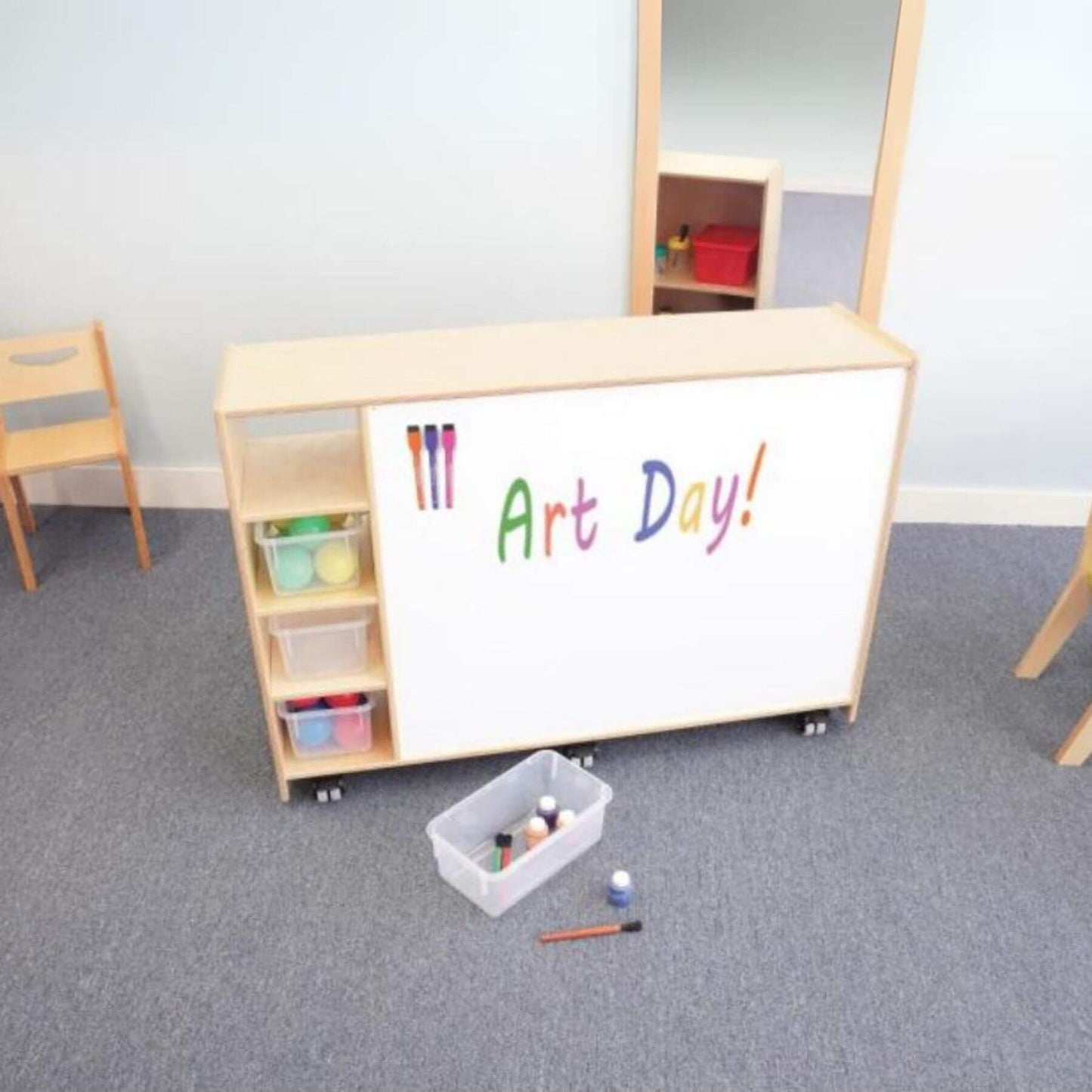 Whitney Brothers Magnetic Write And Wipe Mobile Cabinet - Lifestyle