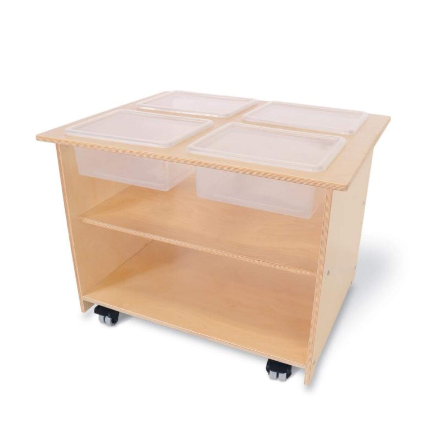 Whitney Brothers Mobile Sensory Table With Trays And Lids