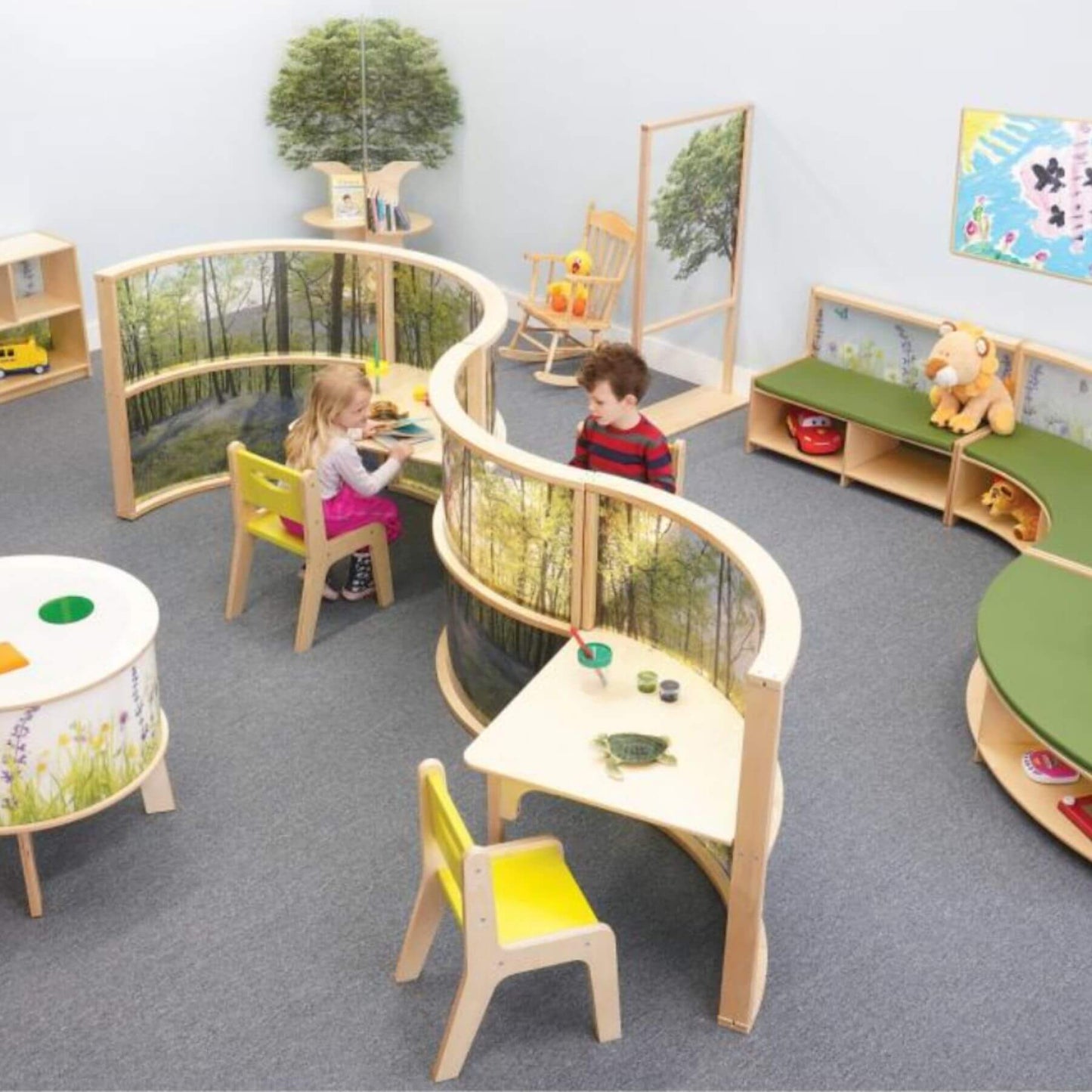 Kids Reading at Whitney Brothers Nature View Serenity Pod