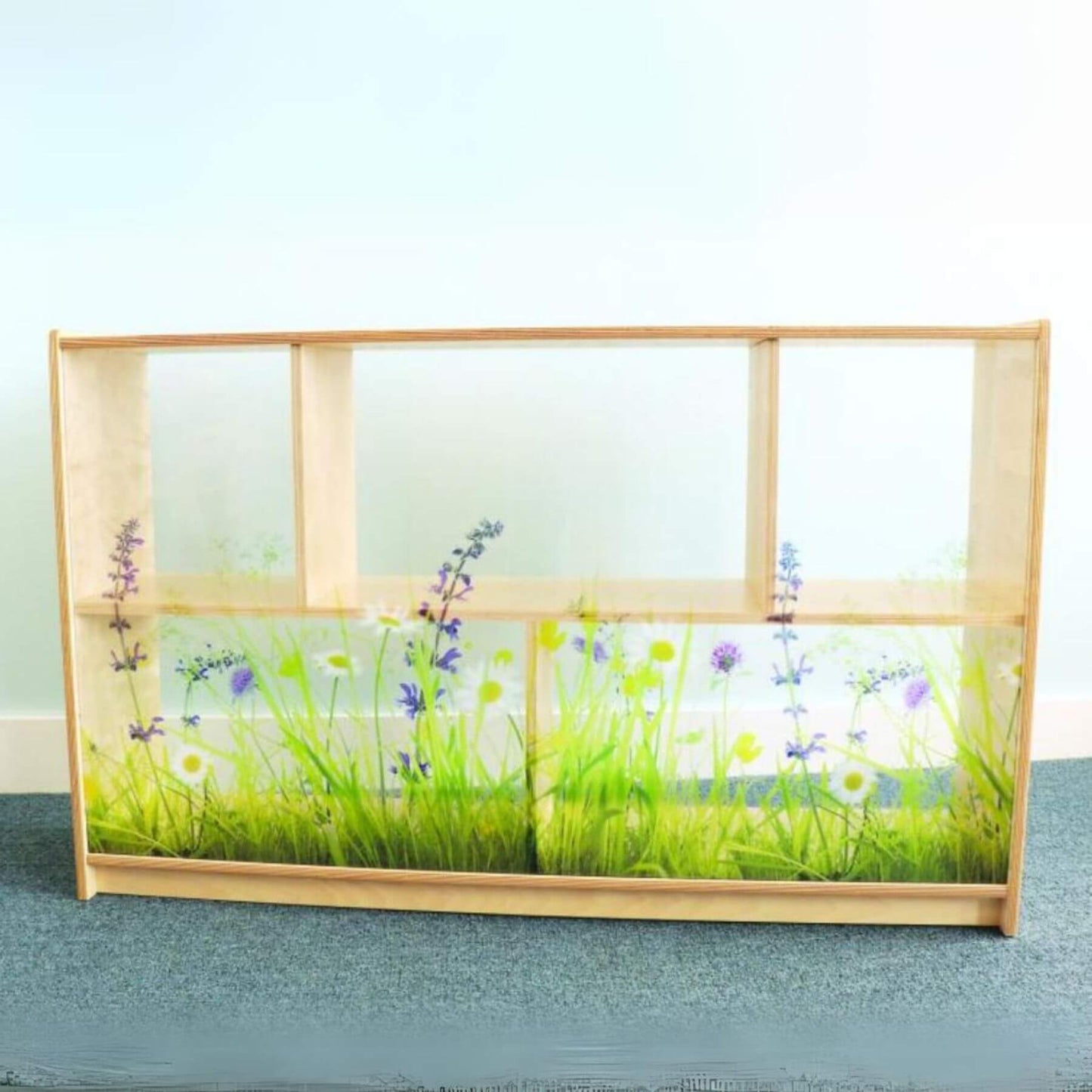 Whitney Brothers Nature View Acrylic Back Cabinet 30H - Lifestyle