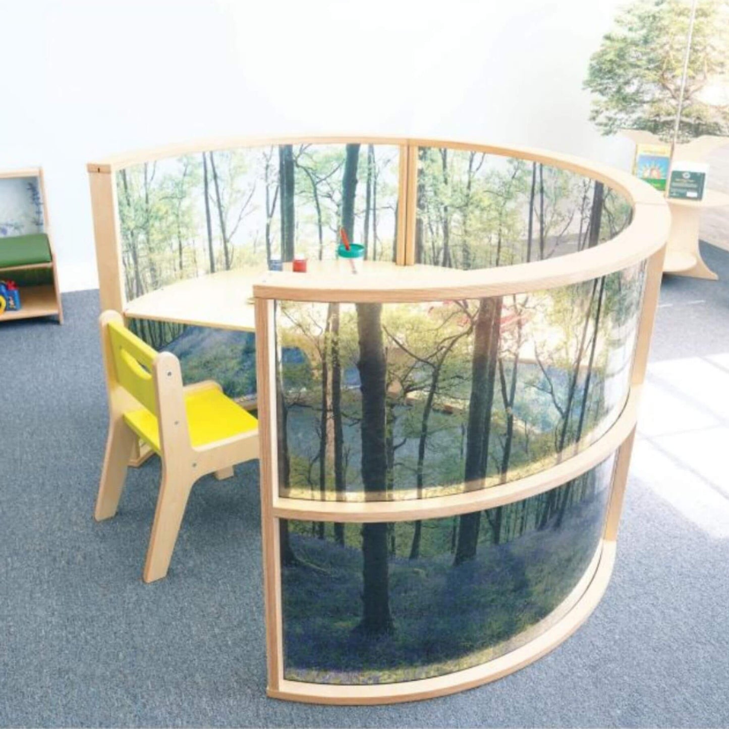 Whitney Brothers Nature View Curved Divider Panel 36H - Lifestyle