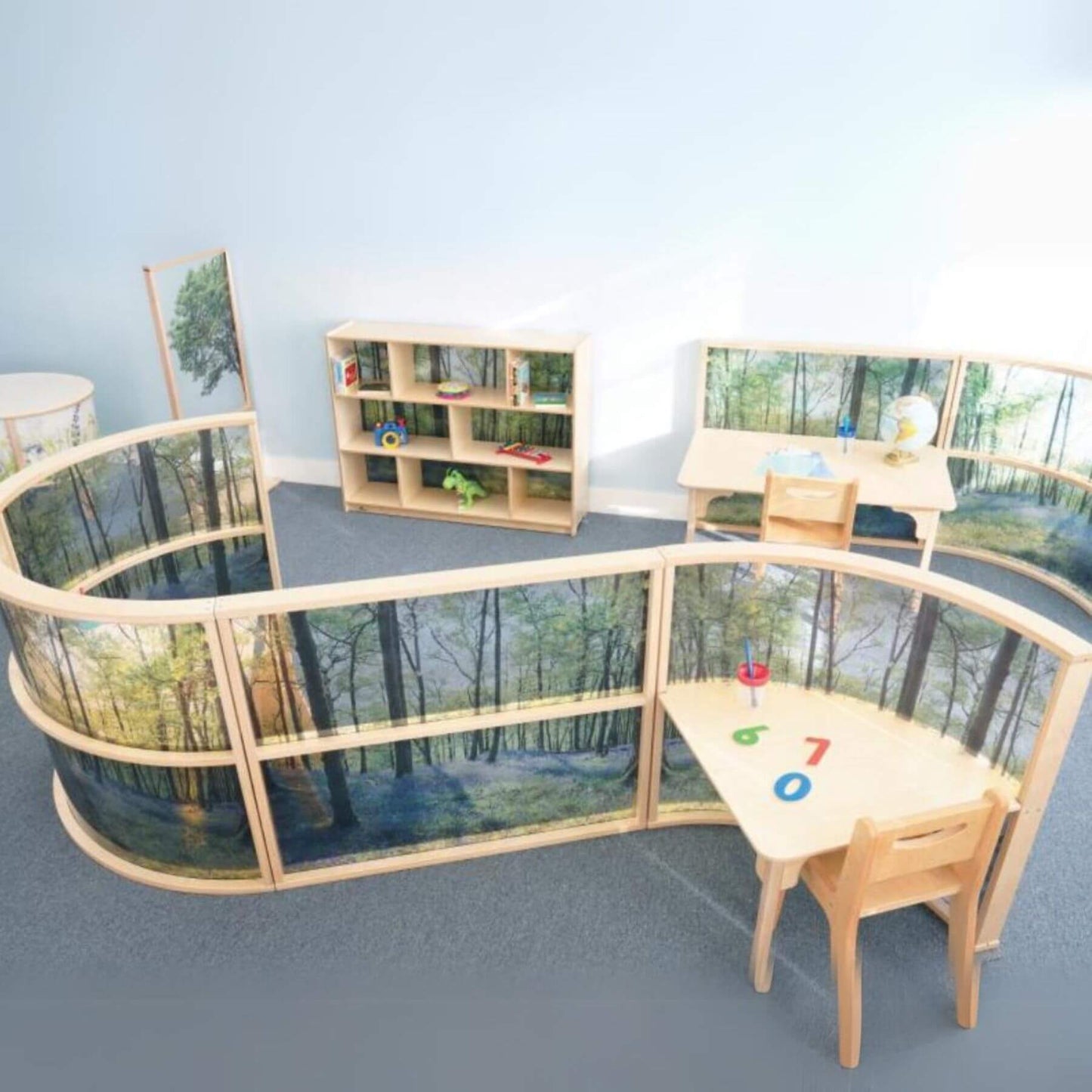 Whitney Brothers Nature View Curved Divider Panel 36H - Lifestyle