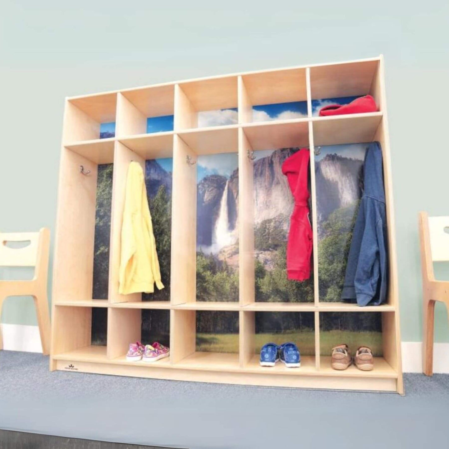 Whitney Brothers Nature View Five Section Coat Locker - Lifestyle