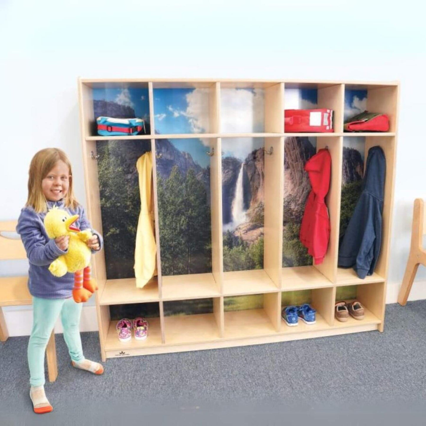 Whitney Brothers Nature View Five Section Coat Locker - Lifestyle