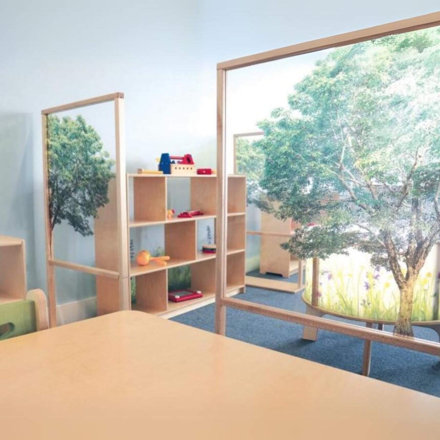 Whitney Brothers Nature View Floor Standing Partition 48W - Lifestyle