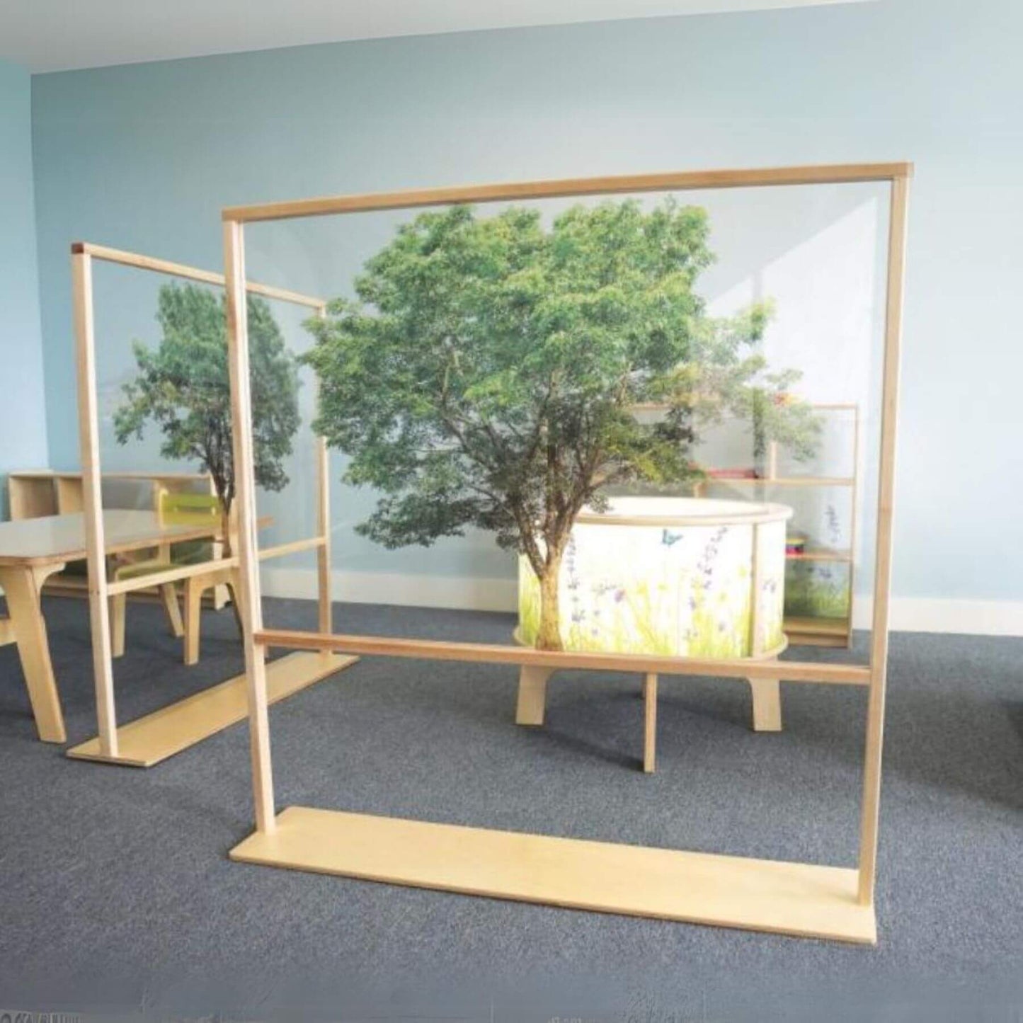 Whitney Brothers Nature View Floor Standing Partition 48W - Lifestyle