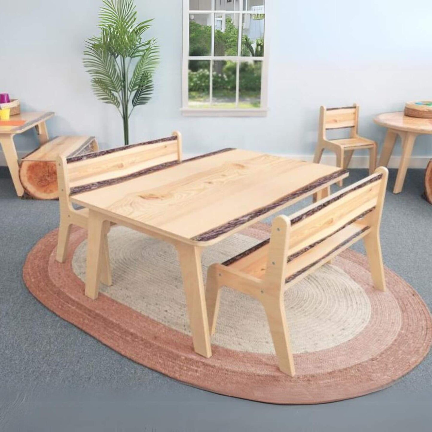 Whitney Brothers Nature View Live Edge Bench 10H - Lifestyle