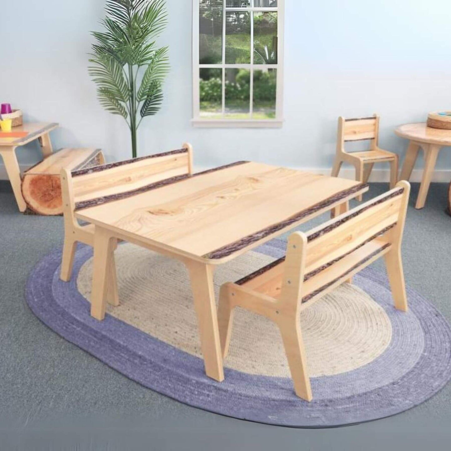 Whitney Brothers Nature View Live Edge Bench 12H - Lifestyle