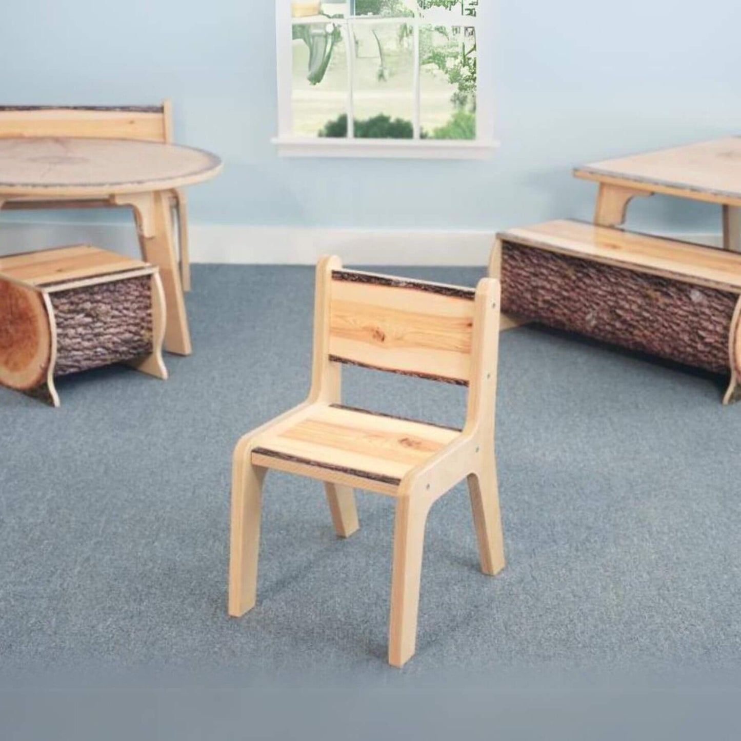 Whitney Brothers Nature View Live Edge Chair 12H - Lifestyle