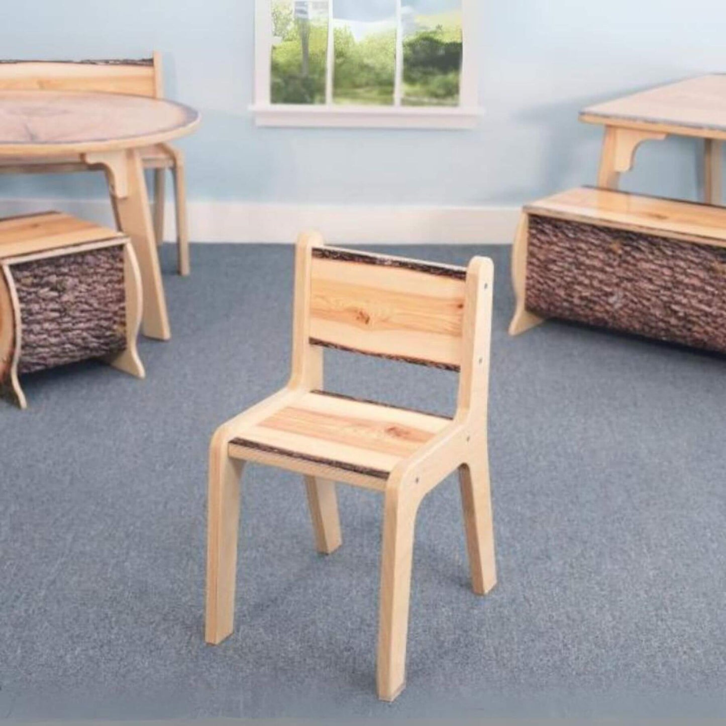 Whitney Brothers Nature View Live Edge Chair 14H - Lifestyle