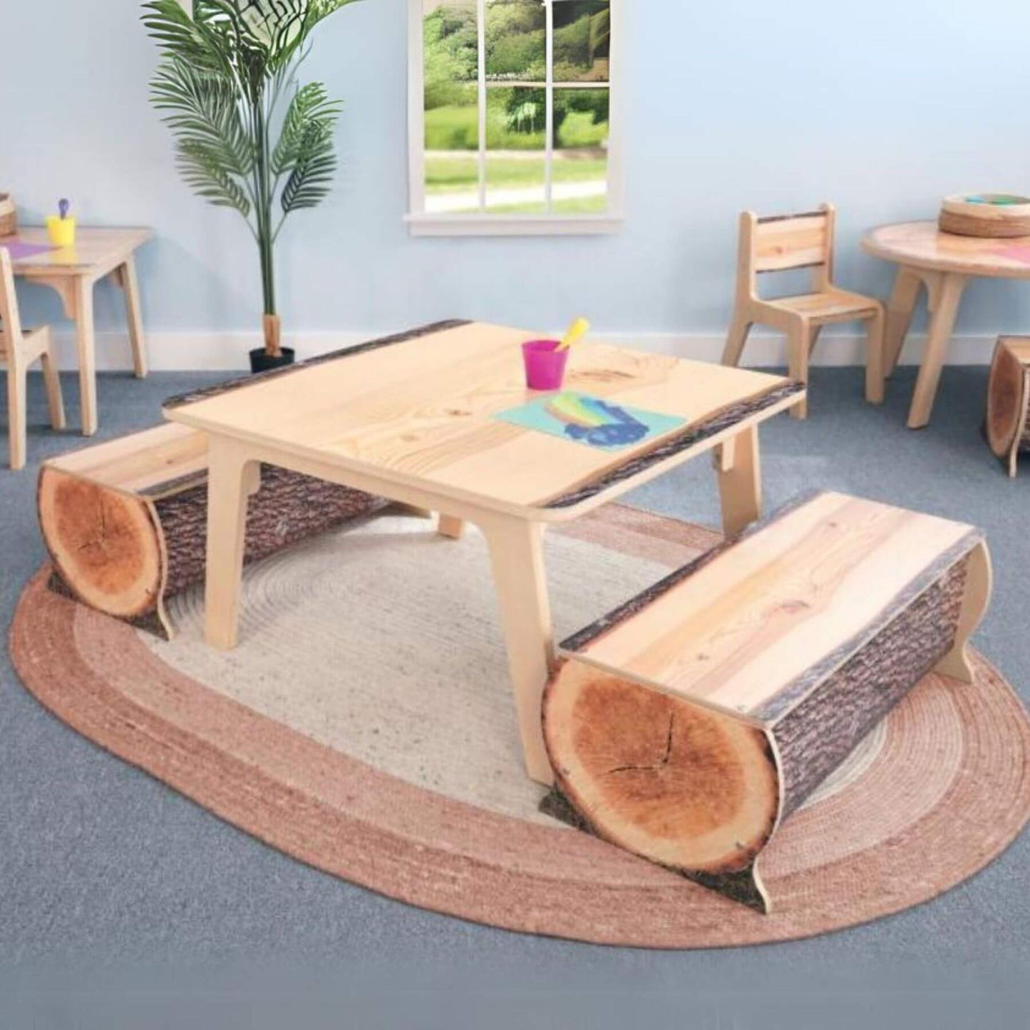 Whitney Brothers Nature View Live Edge Log Bench 10H - Lifestyle