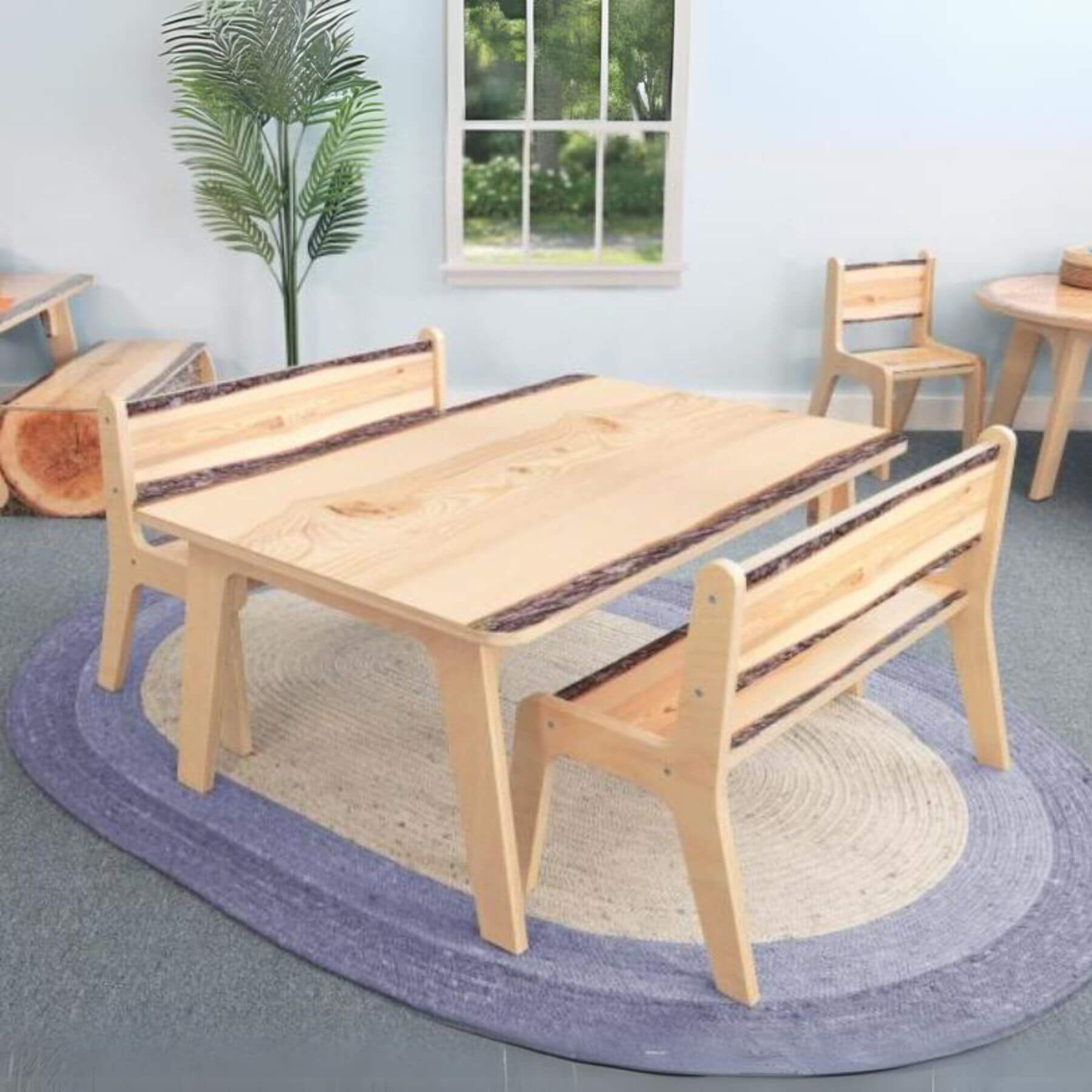 Whitney Brothers Nature View Live Edge Rectangle Table 20H - Lifestyle