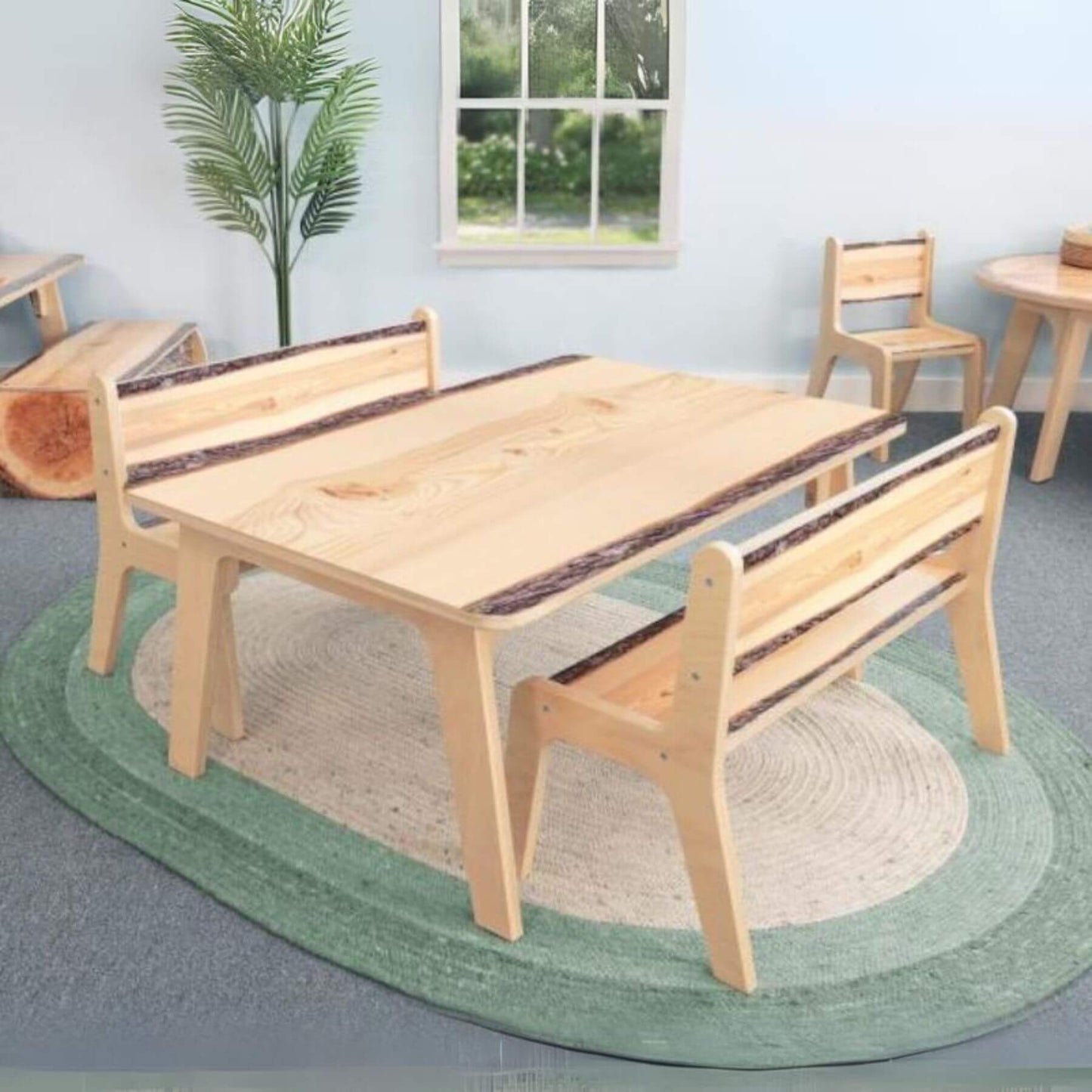 Whitney Brothers Nature View Live Edge Rectangle Table 22H - Lifestyle