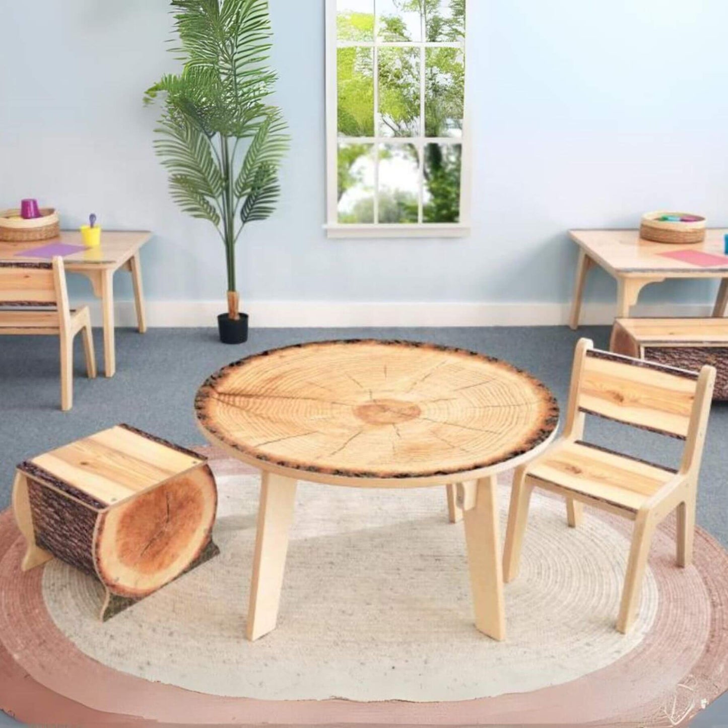 Whitney Brothers Nature View Live Edge Small Log Bench 10H - Lifestyle