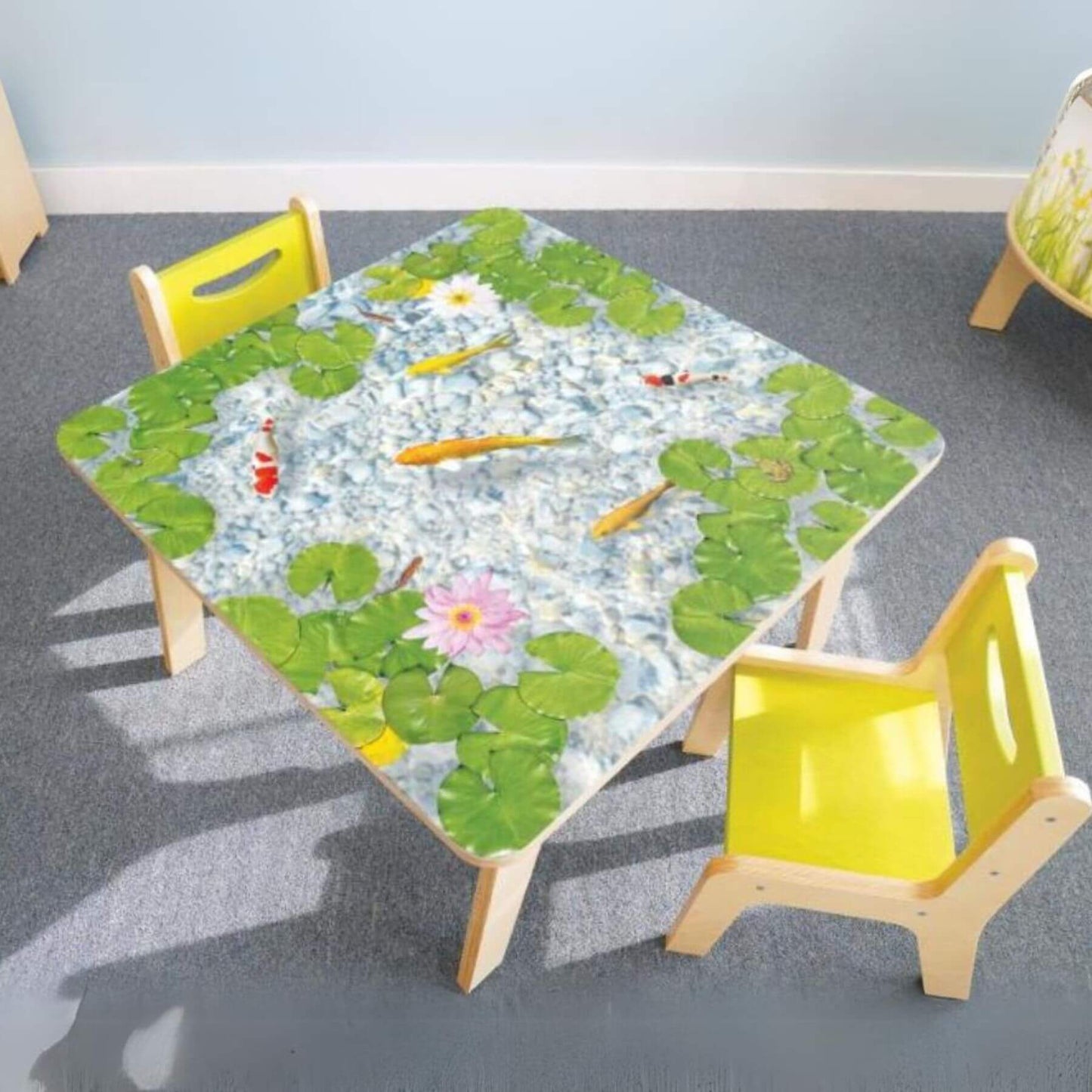 Whitney Brothers Nature View Pond Table 20"H with Two Chairs