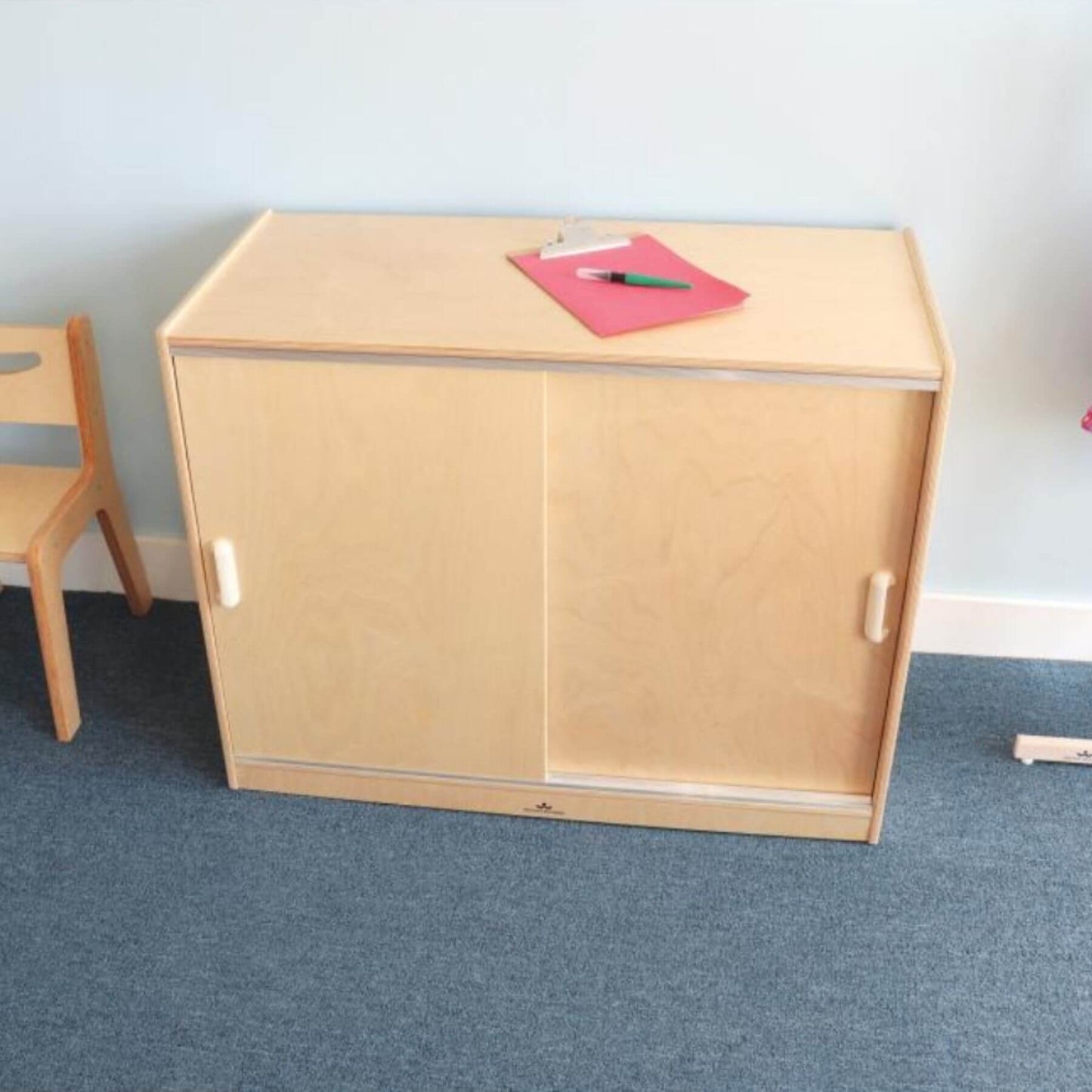 Whitney Brothers Sliding Doors Storage Cabinet