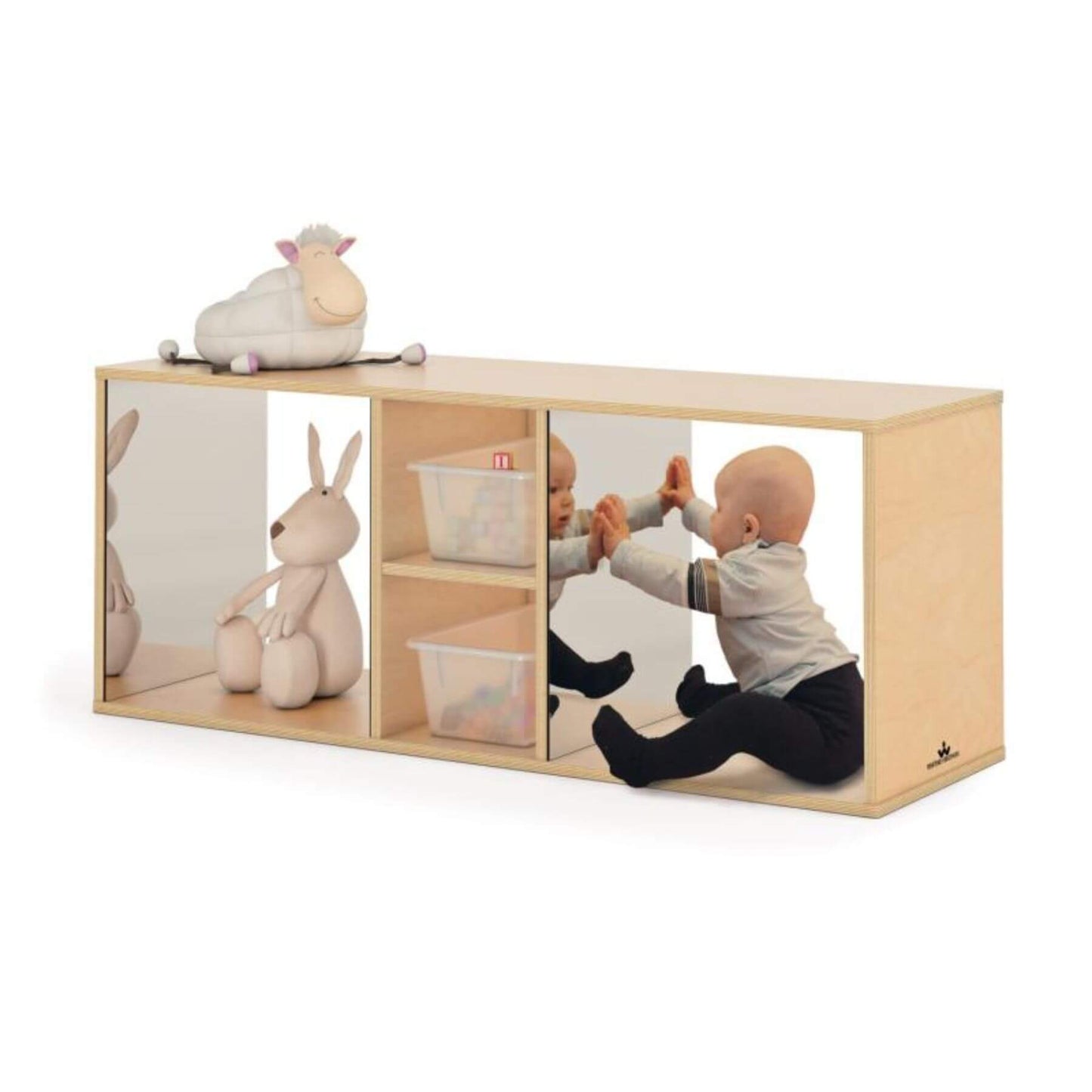 Baby Playing w/ Whitney Brothers Toddler Discovery Crawl Through Cabinet