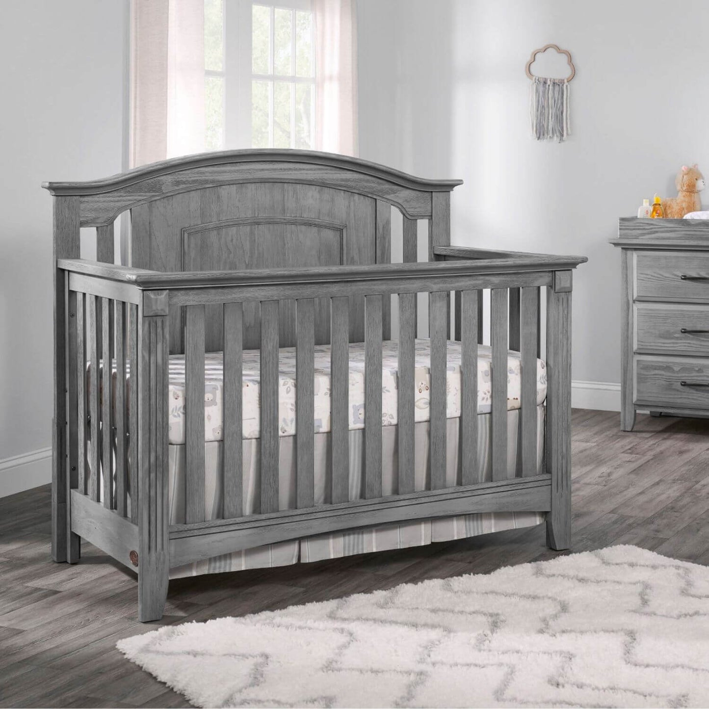 Oxford Baby Willowbrook 4-in-1 Convertible Crib | Graphite Gray
