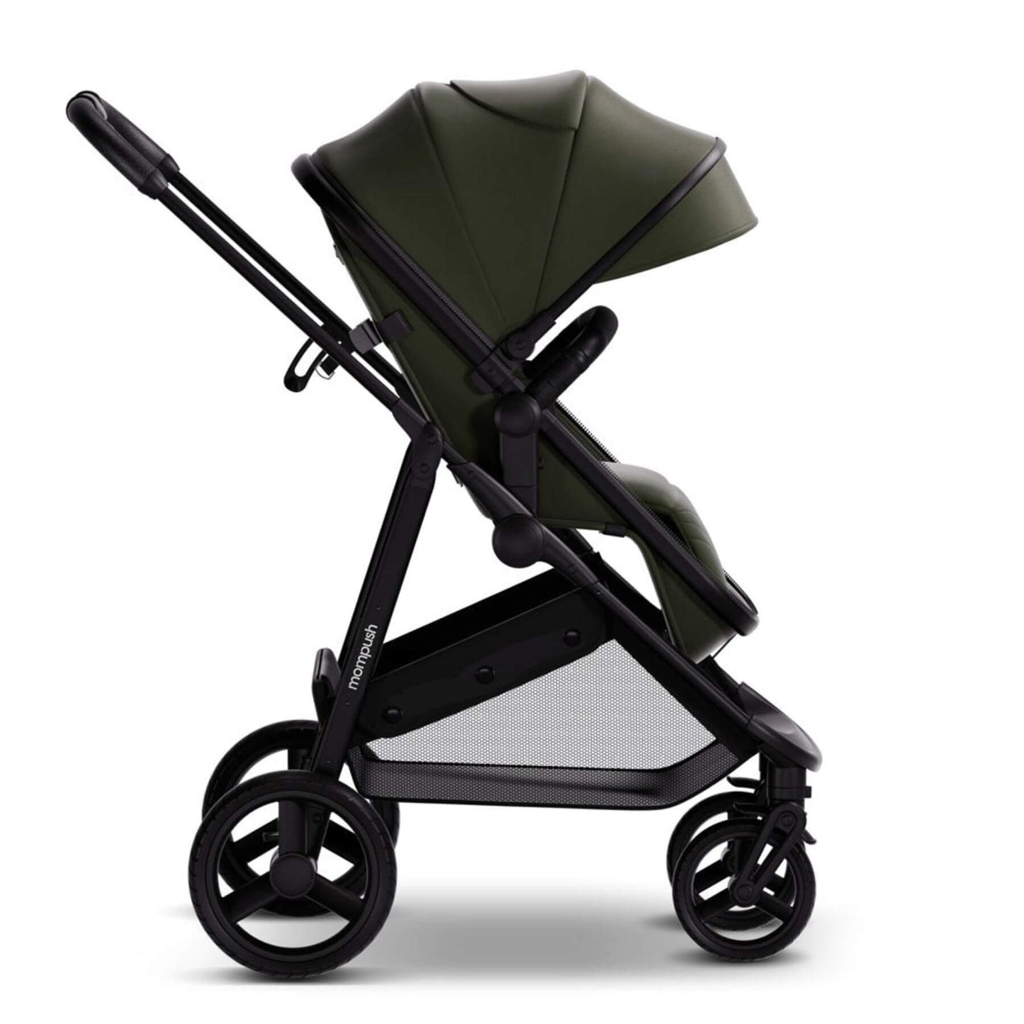 Side View of Mompush Wiz 2-in-1 Convertible Baby Stroller Forest