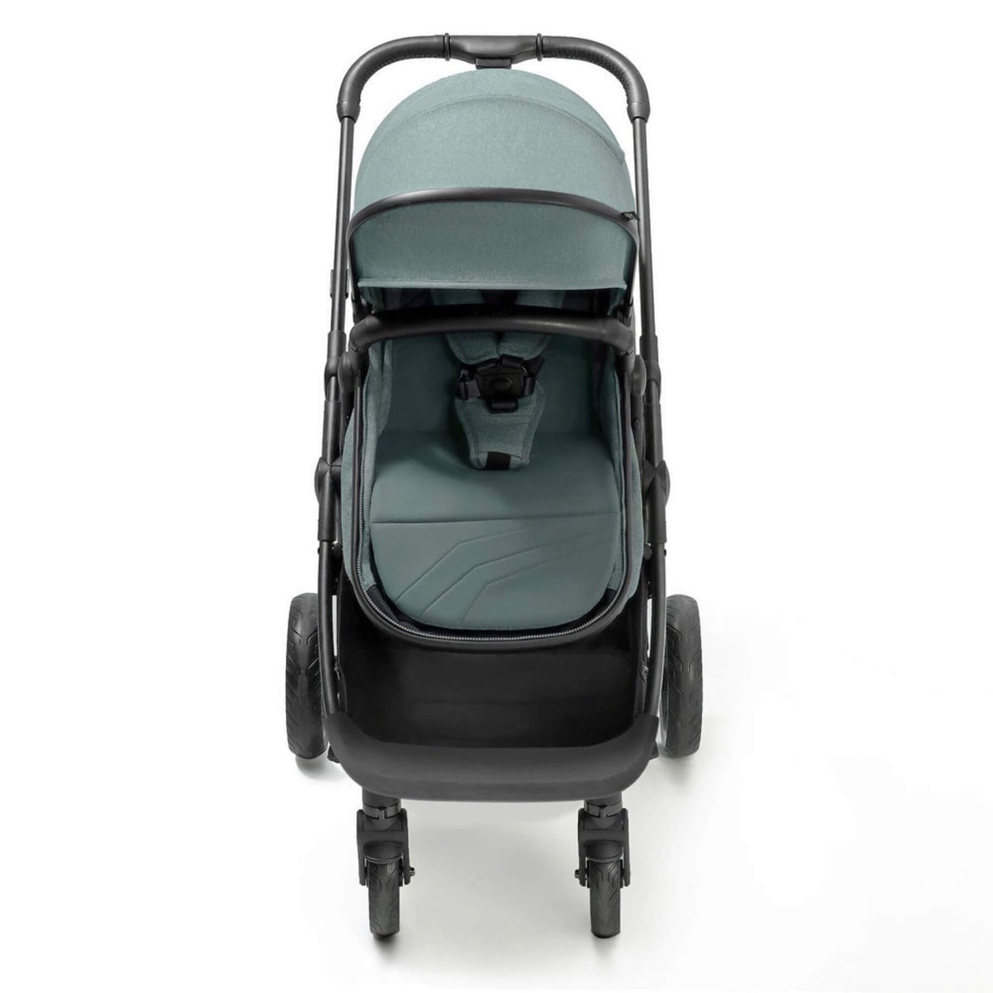 Front View of Mompush Wiz 2-in-1 Convertible Baby Stroller Khaki Sage