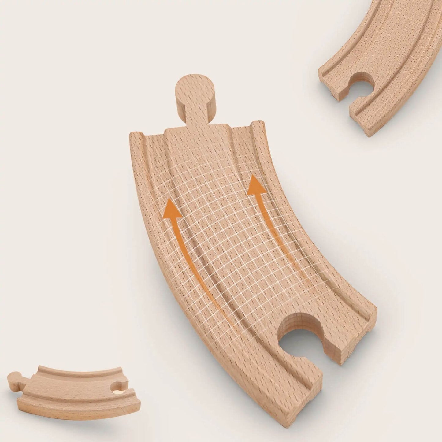 Detail of Tiny Land® Wooden Track Trains 55 Pcs
